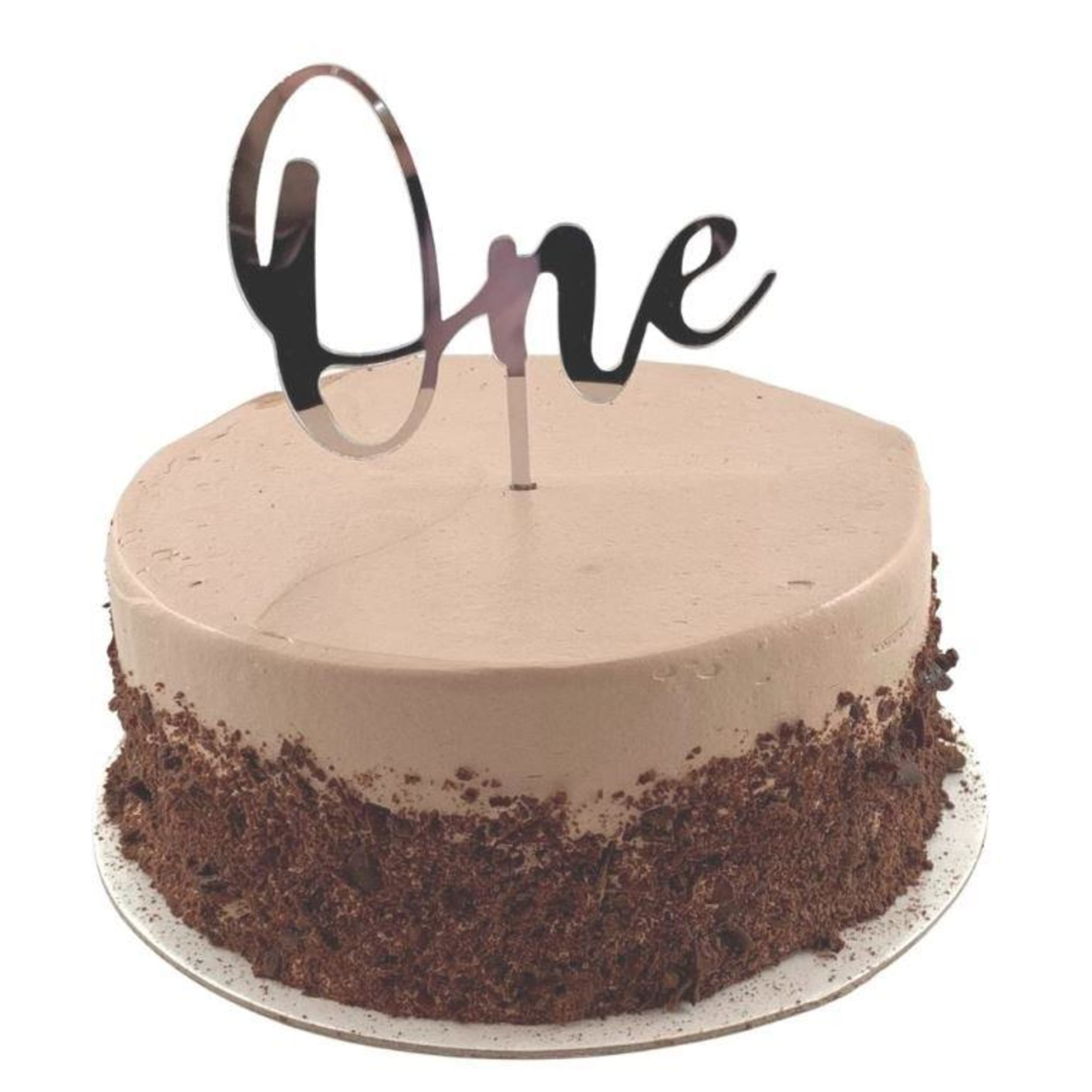 Occasions Cake Topper Acrylic 2mm One Silver