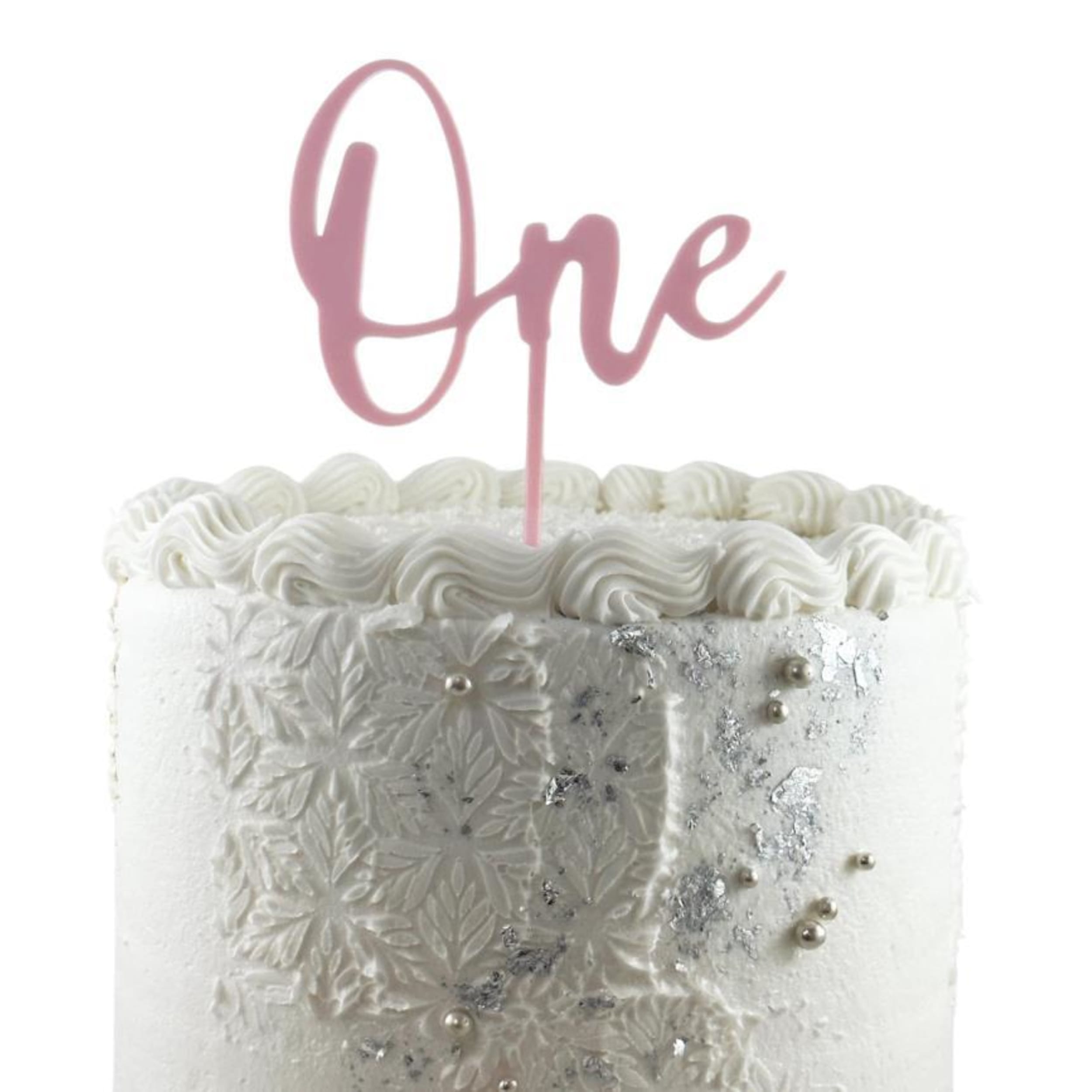 Occasions Cake Topper Acrylic 2mm One Light Pink