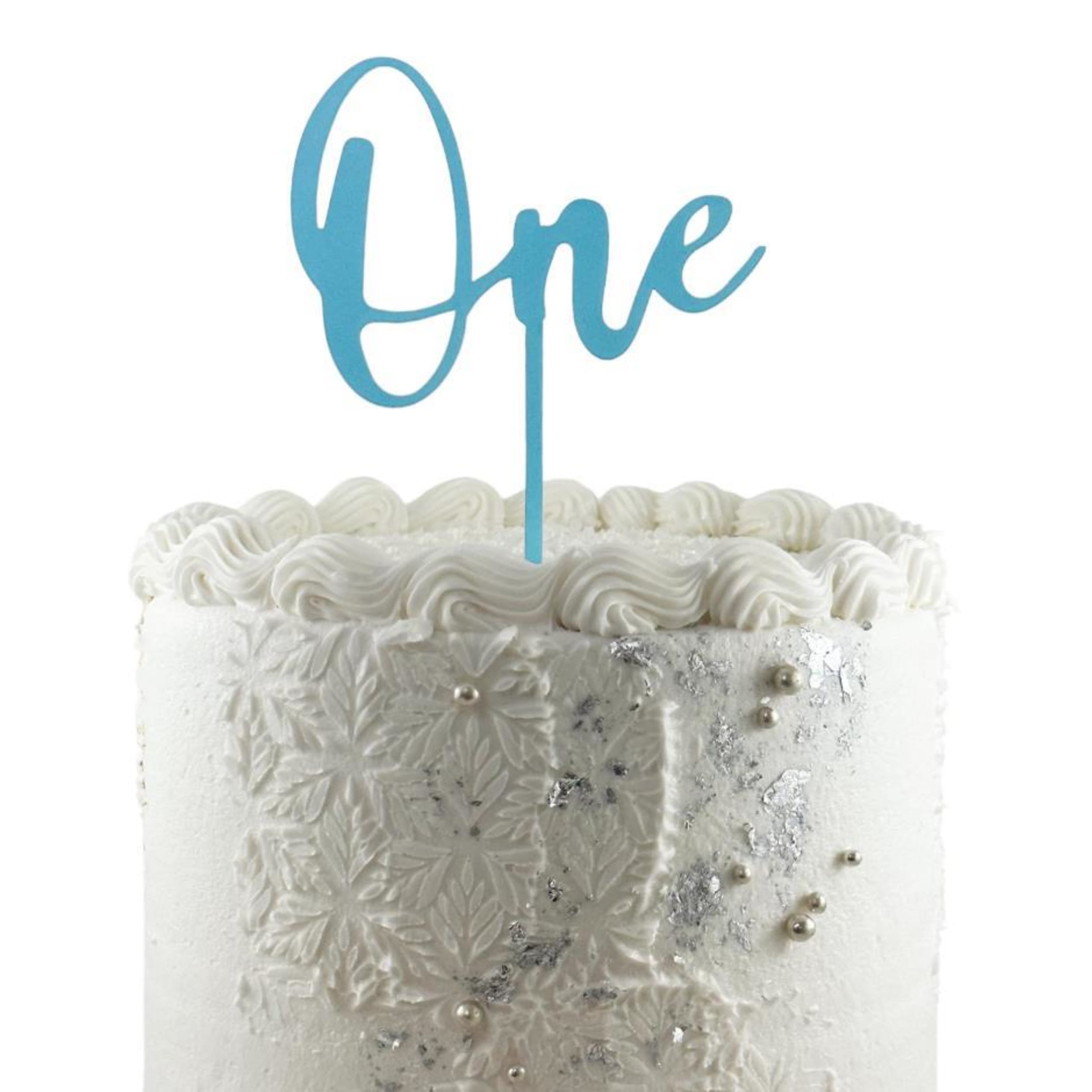 Occasions Cake Topper Acrylic 2mm One Light Blue