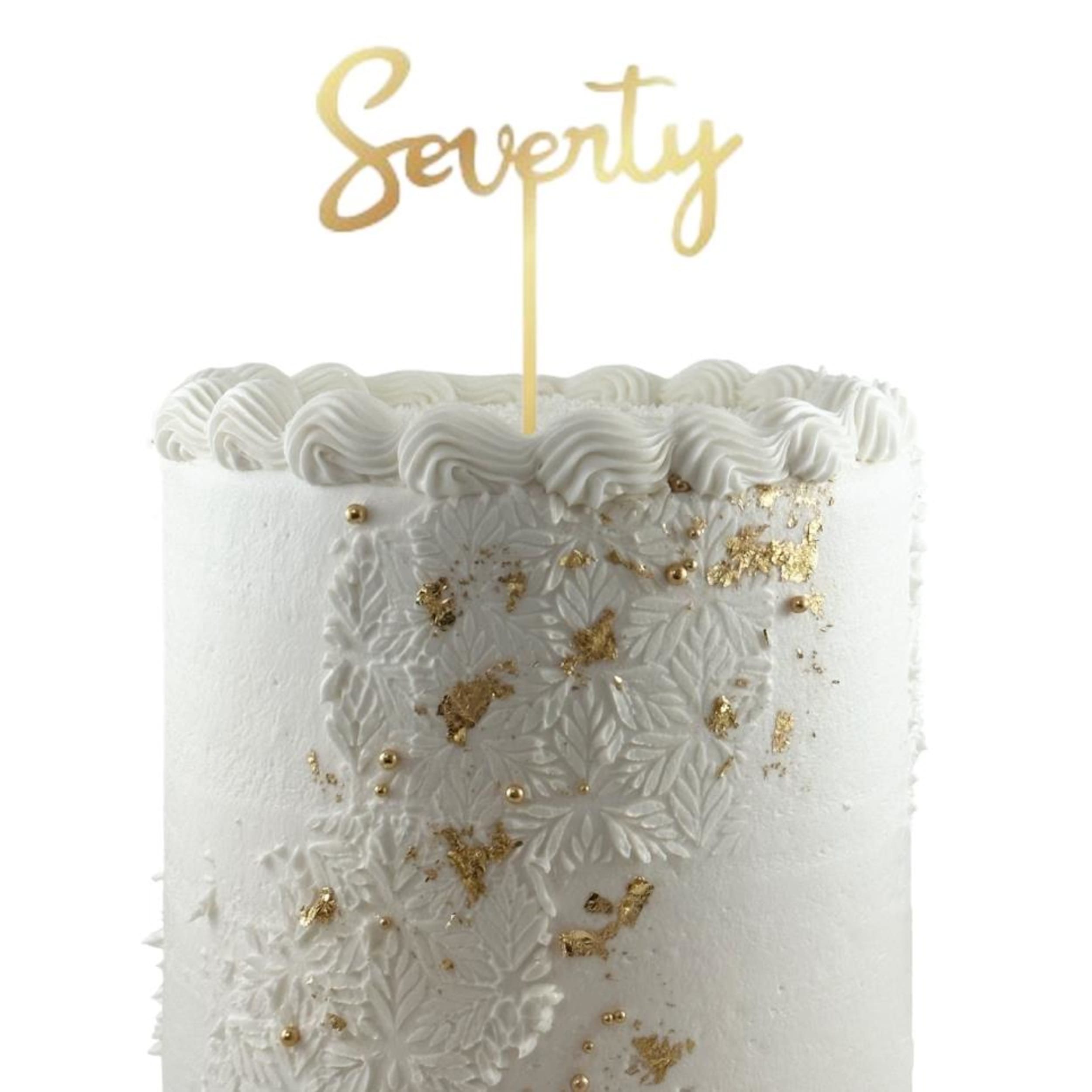 Occasions Cake Topper Acrylic 2mm Seventy Gold