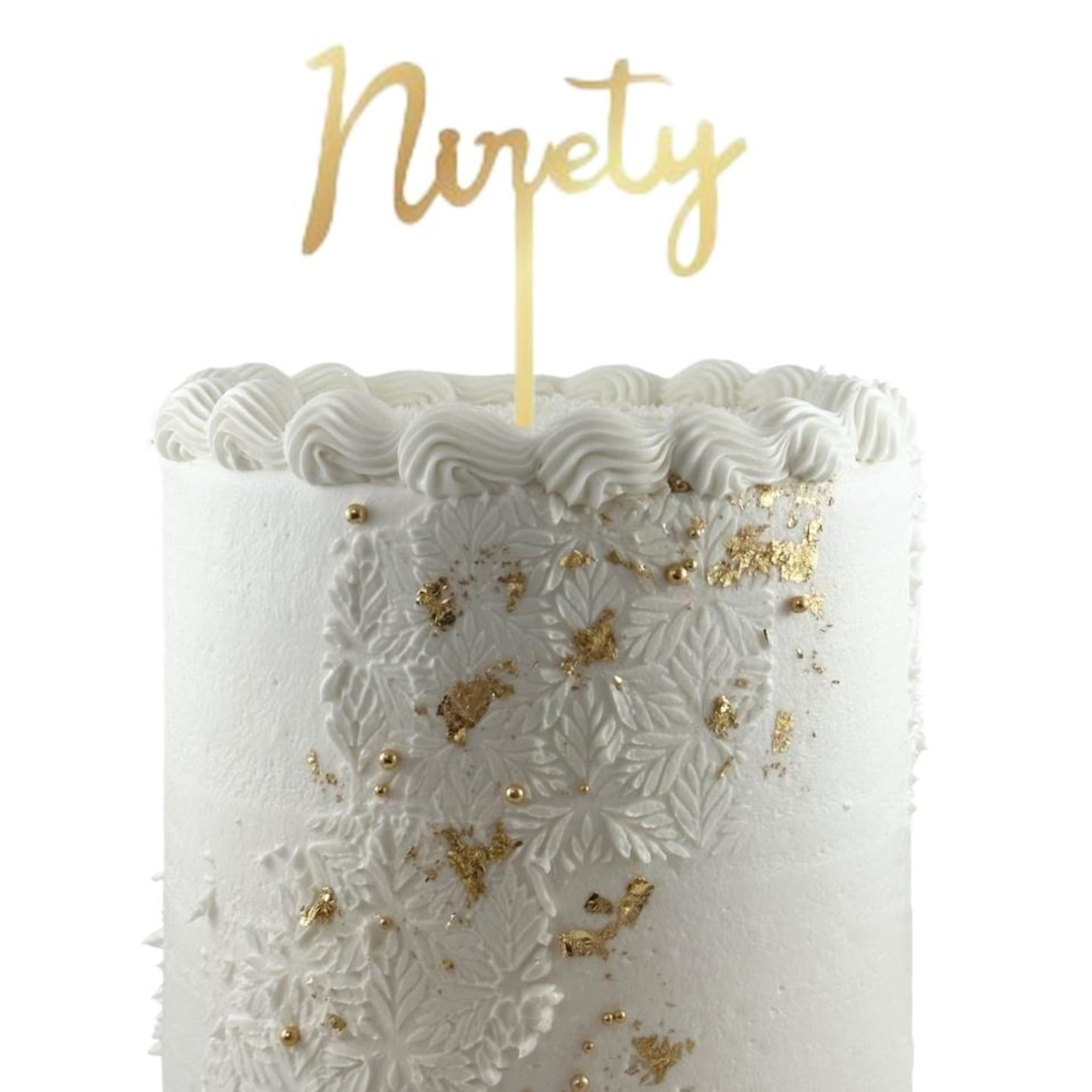 Occasions Cake Topper Acrylic 2mm Ninety Gold