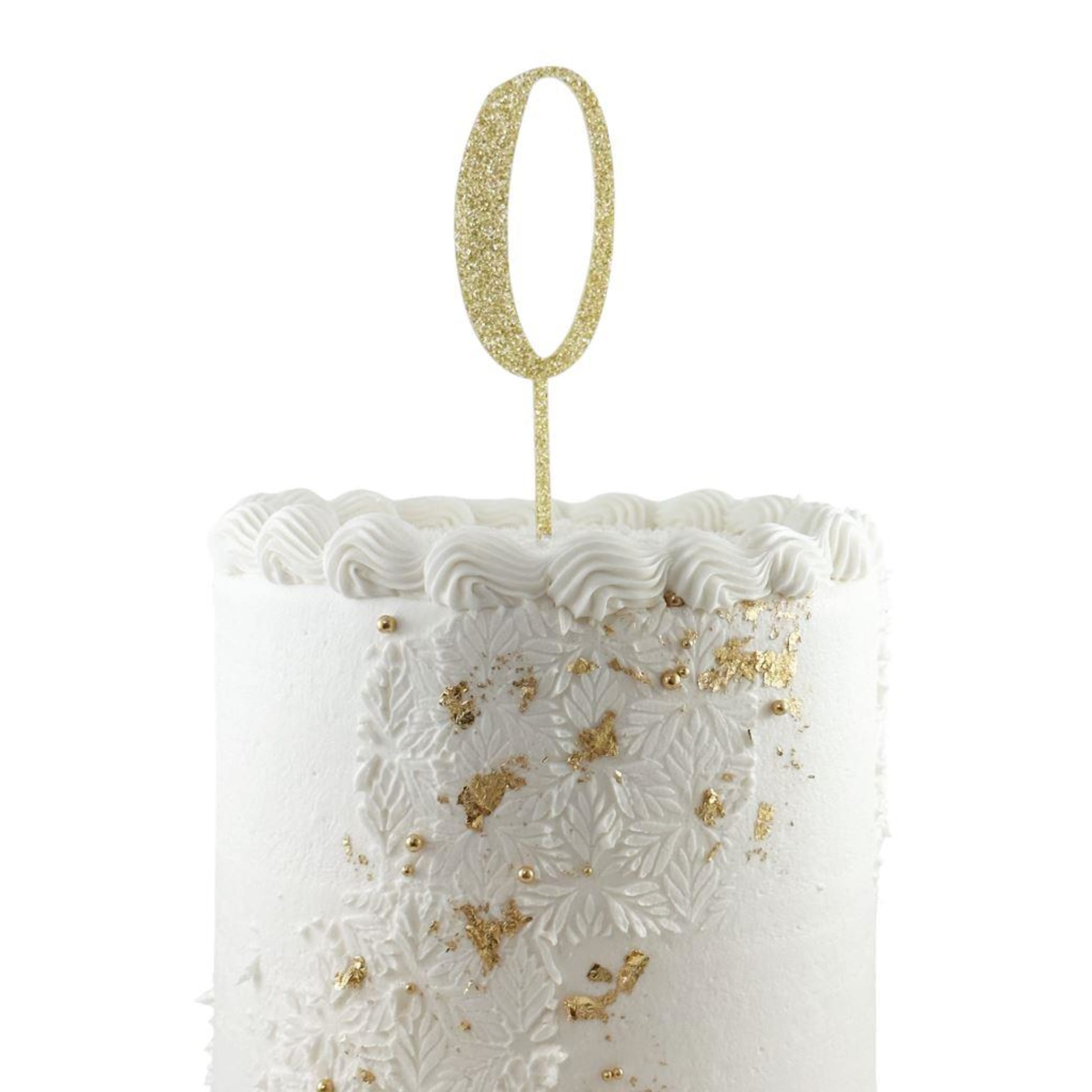 Occasions Cake Topper Acrylic Glitter 2.5mm Gold #0