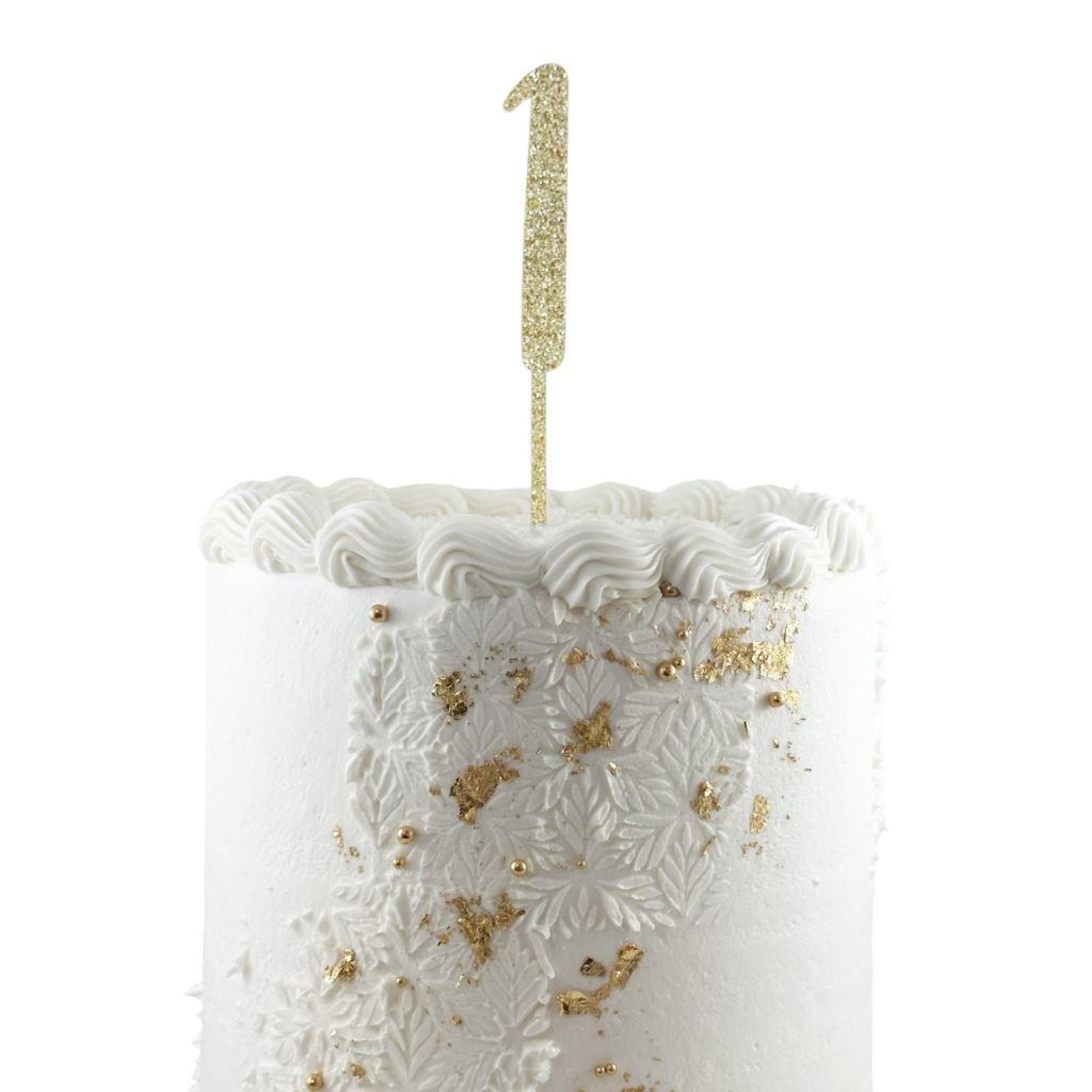 Occasions Cake Topper Acrylic Glitter 2.5mm Gold #1