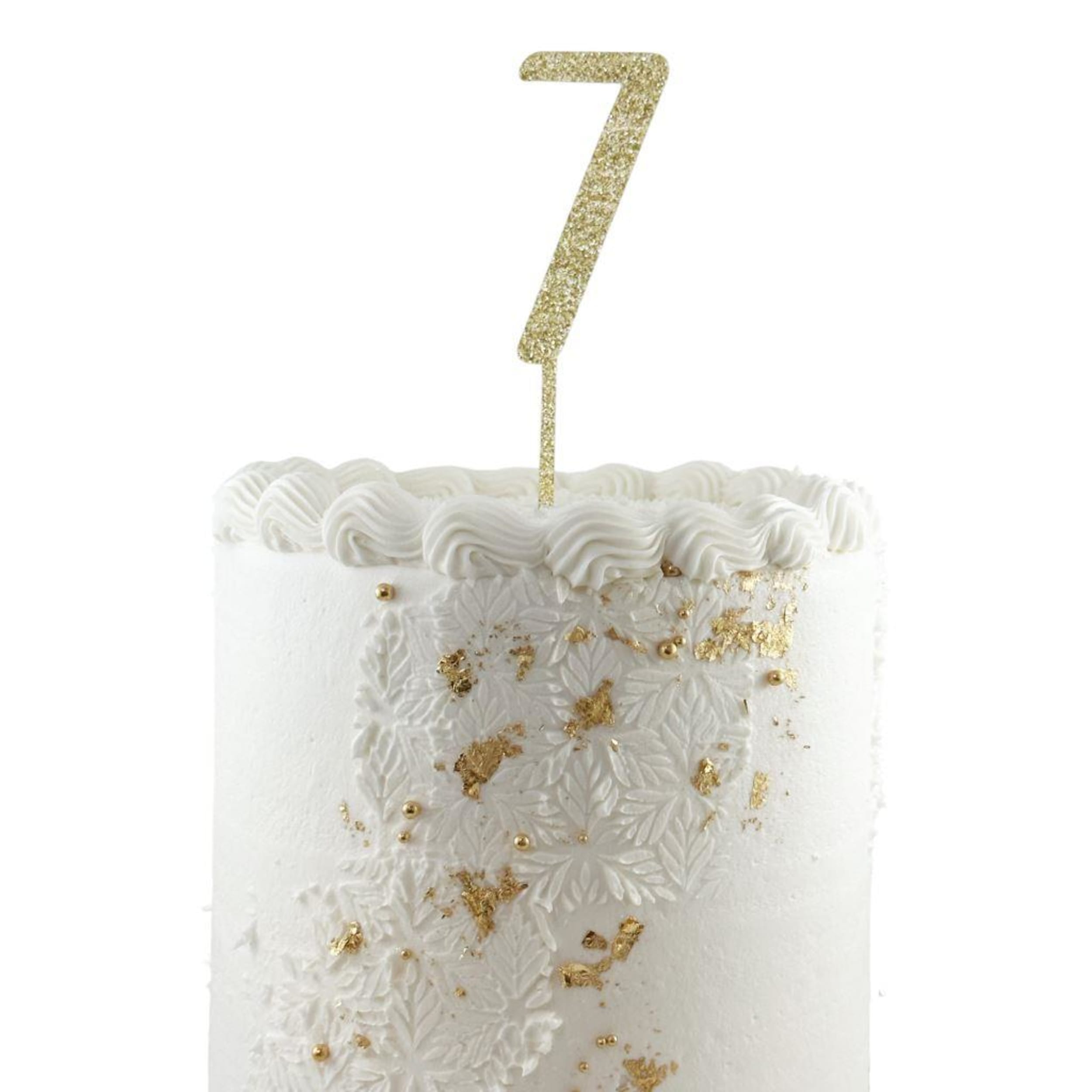 Occasions Cake Topper Acrylic Glitter 2.5mm Gold #7