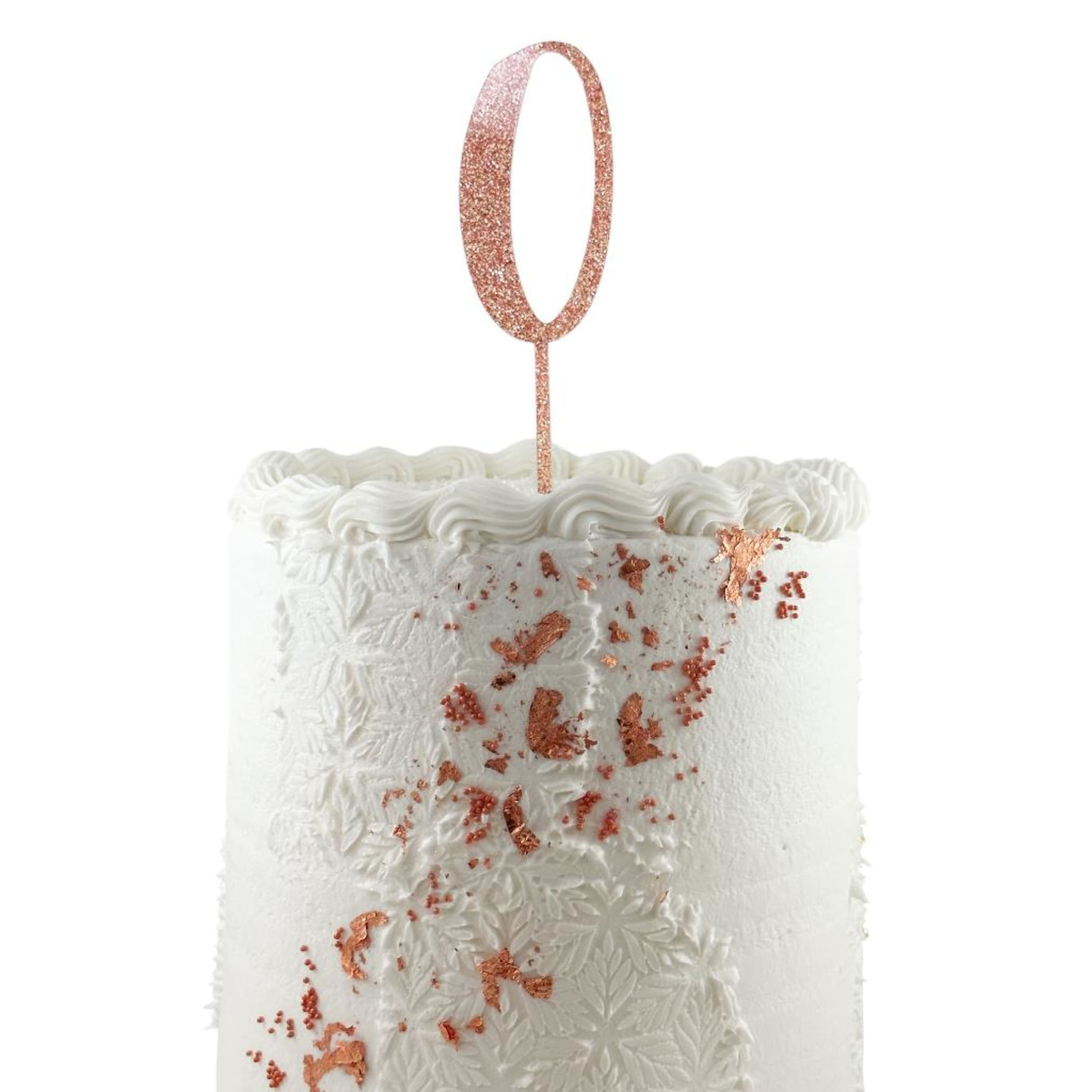 Occasions Cake Topper Acrylic Glitter 2.5mm Rose Gold #0