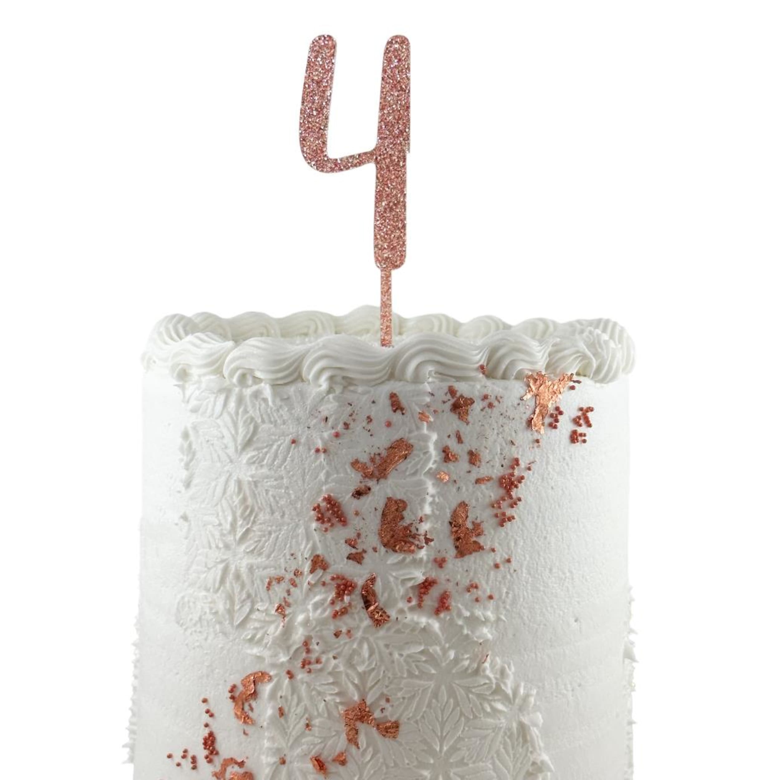 Occasions Cake Topper Acrylic Glitter 2.5mm Rose Gold #4