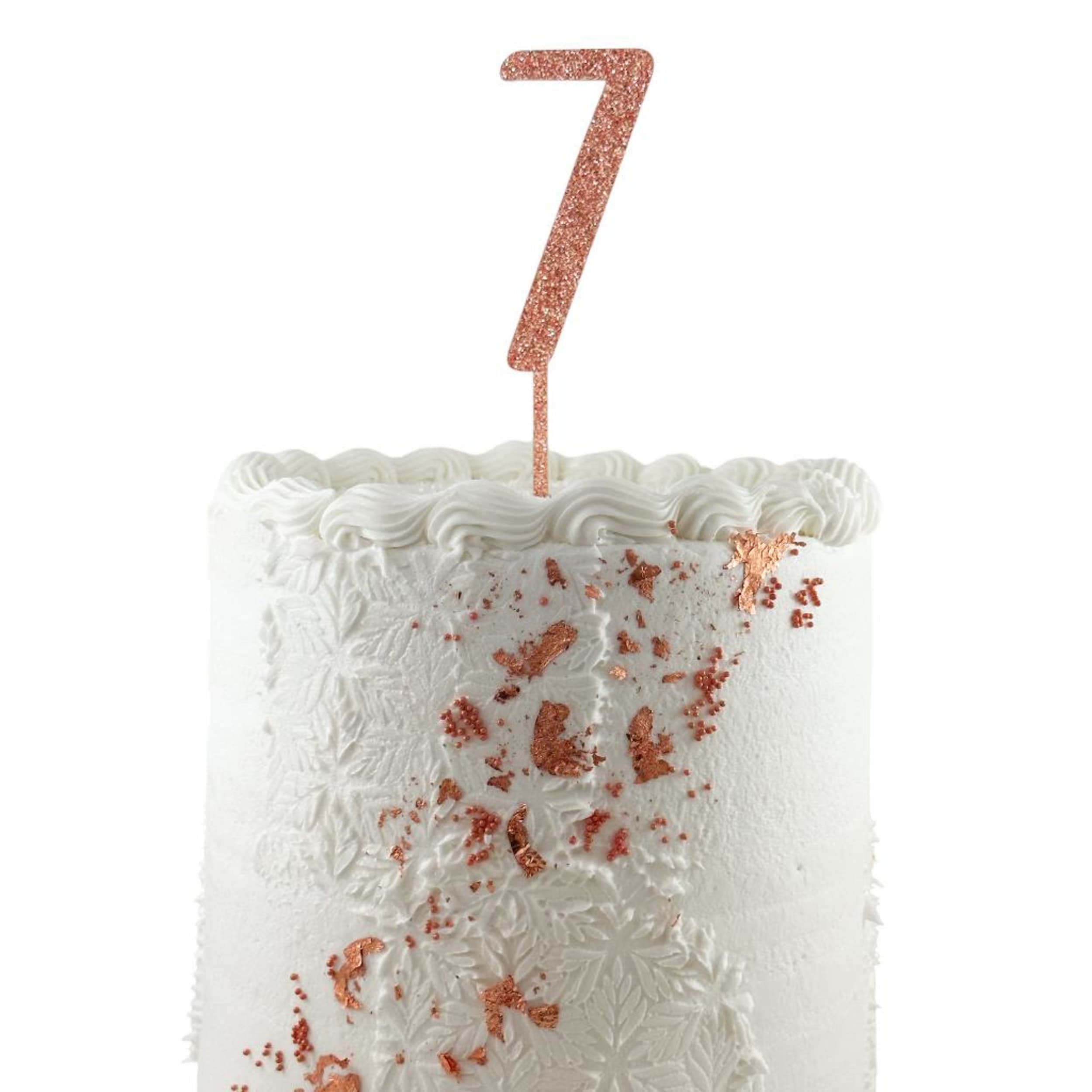Occasions Cake Topper Acrylic Glitter 2.5mm Rose Gold #7