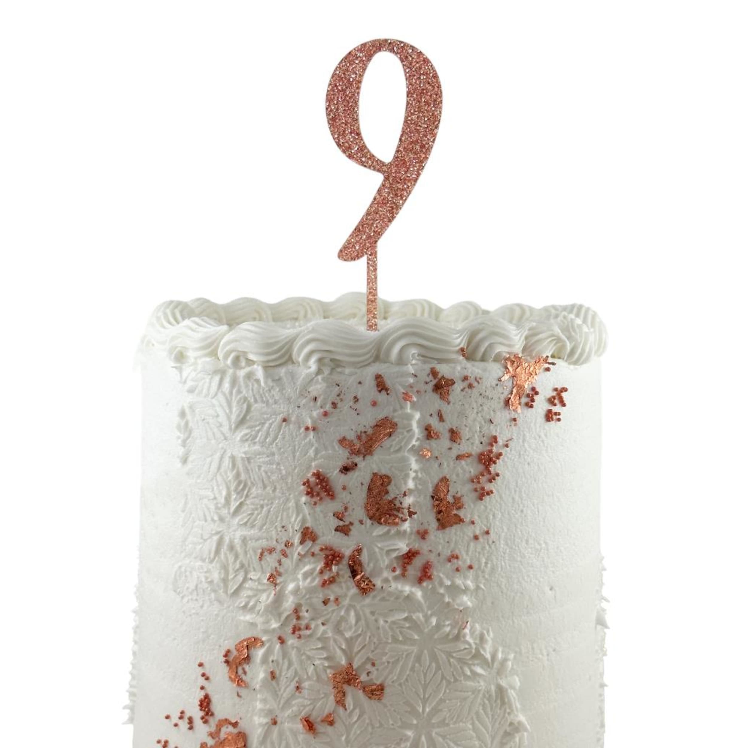 Occasions Cake Topper Acrylic Glitter 2.5mm Rose Gold #9