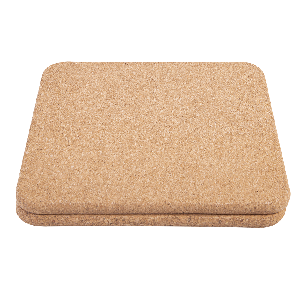 Appetito Square Cork Trivets 20 x 20cm Set 2
