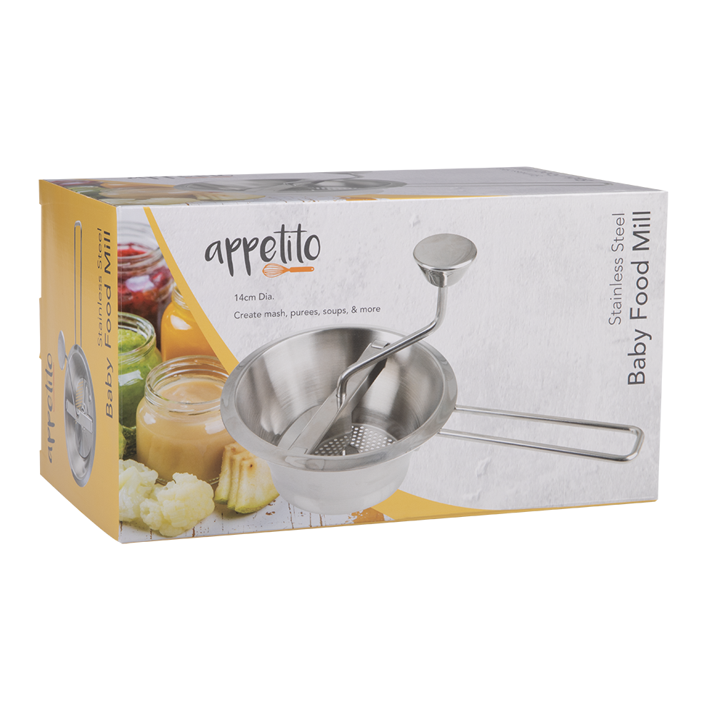 Appetito Stainless Steel Baby Food Mill 14cm