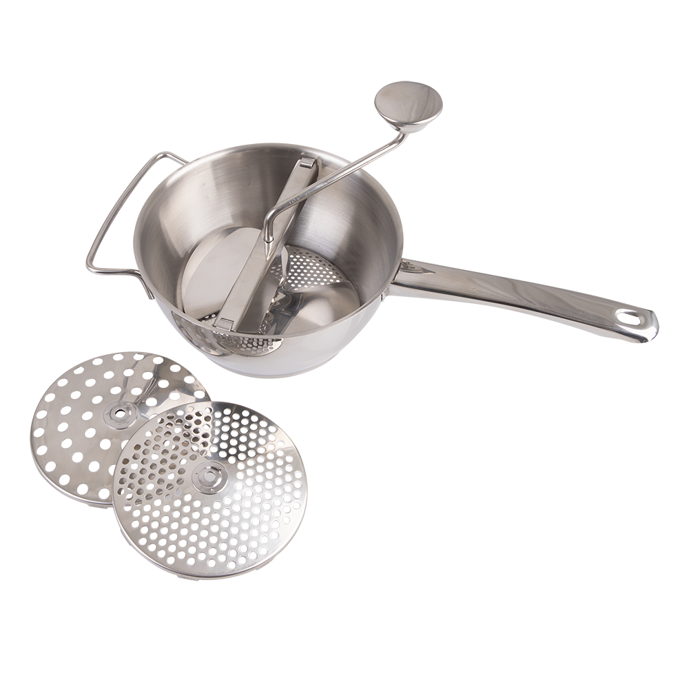 Appetito Stainless Steel Food Mill 20cm with 3 Discs