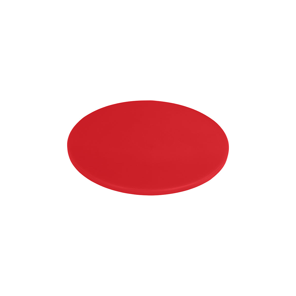 Chef Inox Cutting Board Polyethylene Round Red 350x13mm