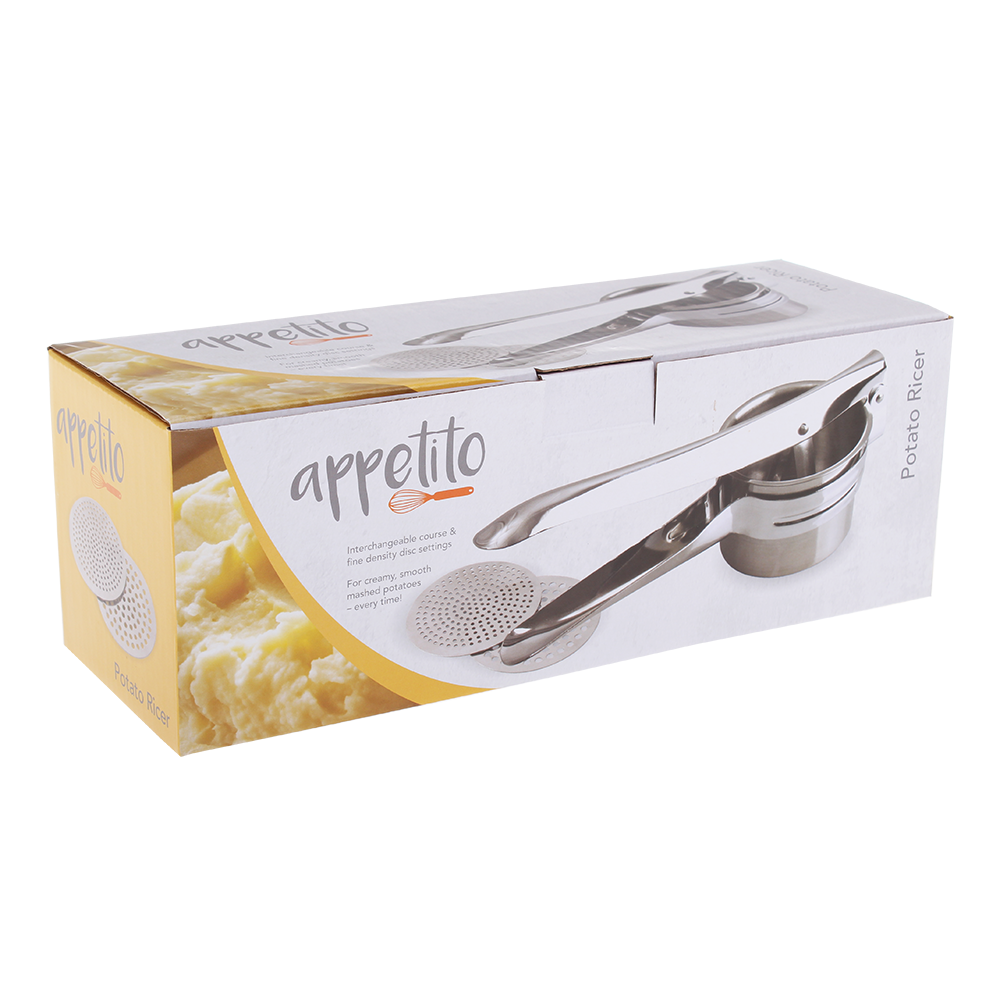 Appetito Stainless Steel & Chrome Potato Ricer