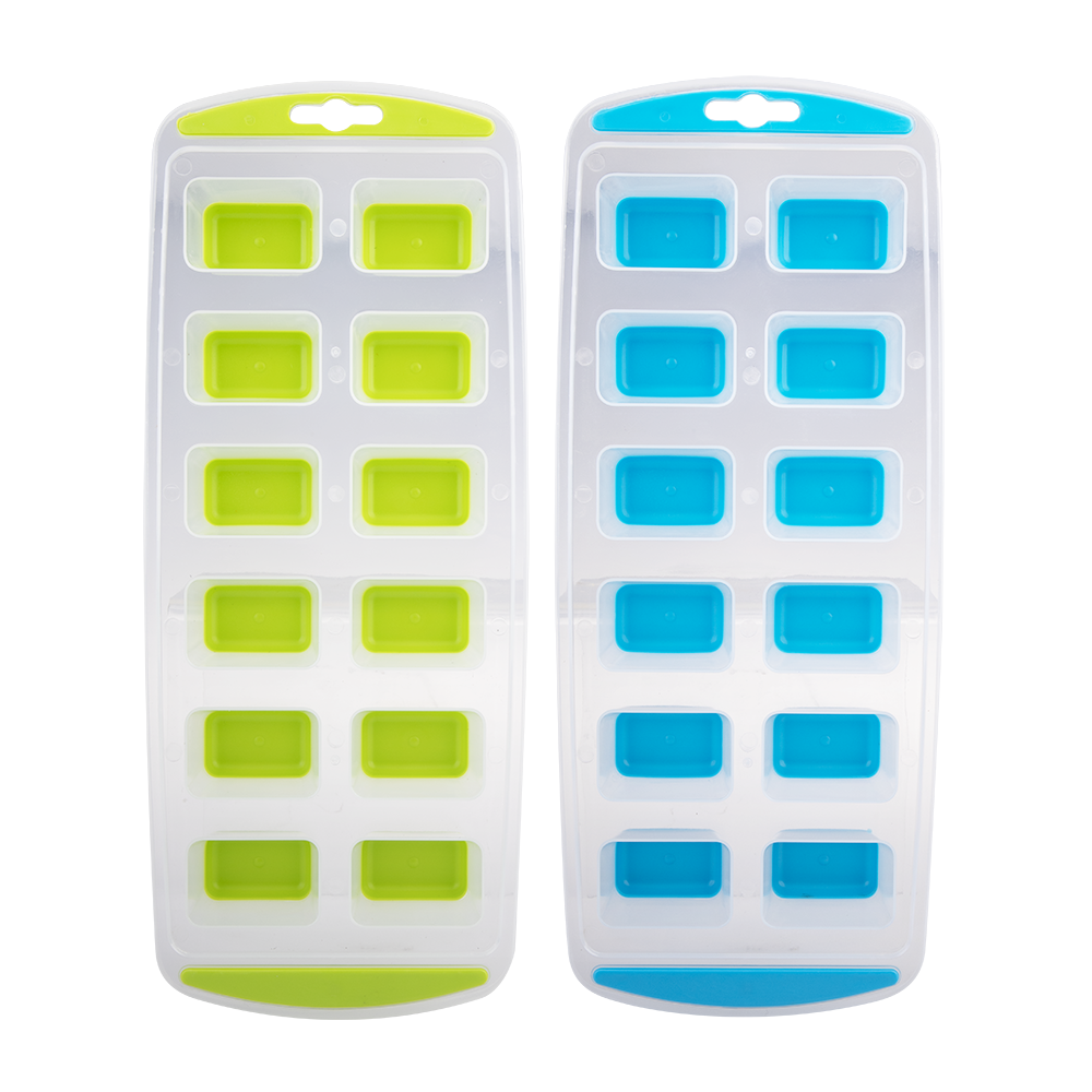 Appetito Easy Release 12 Cube Rectangular Ice Tray Set 2