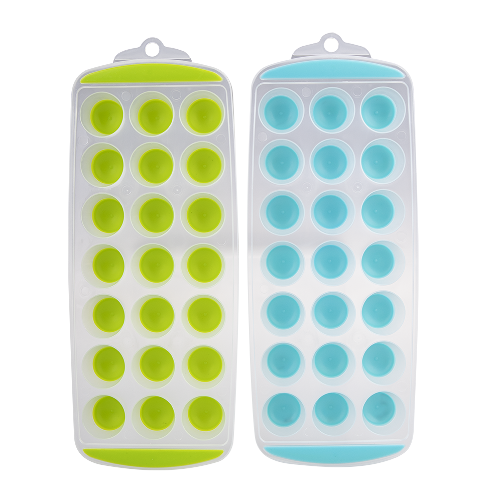 Appetito Easy Release 21 Cube Round Ice Tray Set 2