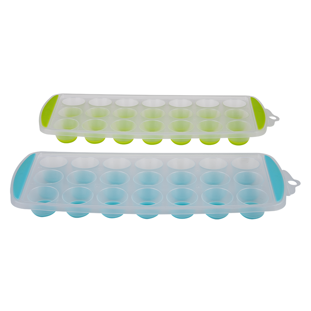 Appetito Easy Release 21 Cube Round Ice Tray Set 2