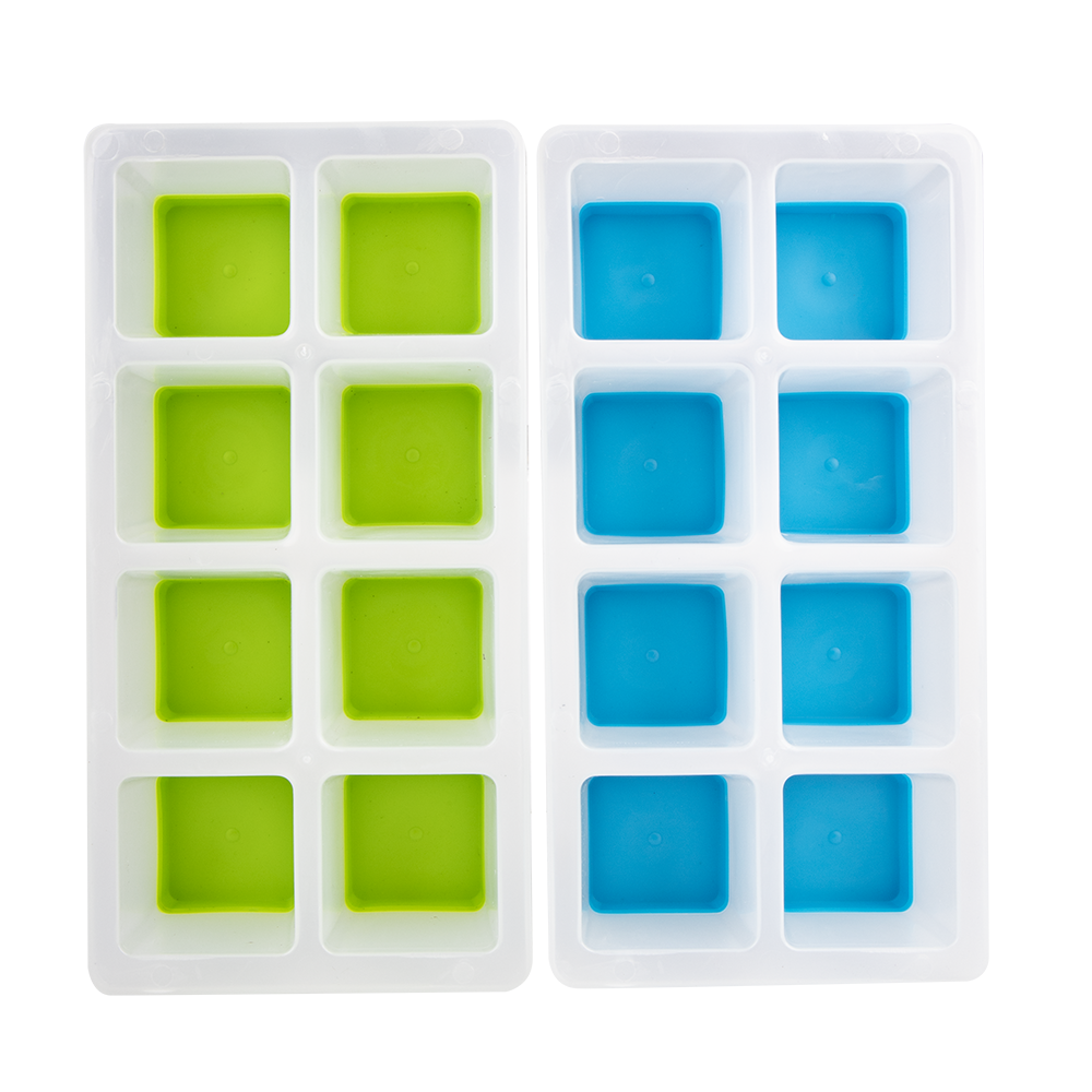 Appetito Easy Release 8 Cube Square Ice Tray Set 2