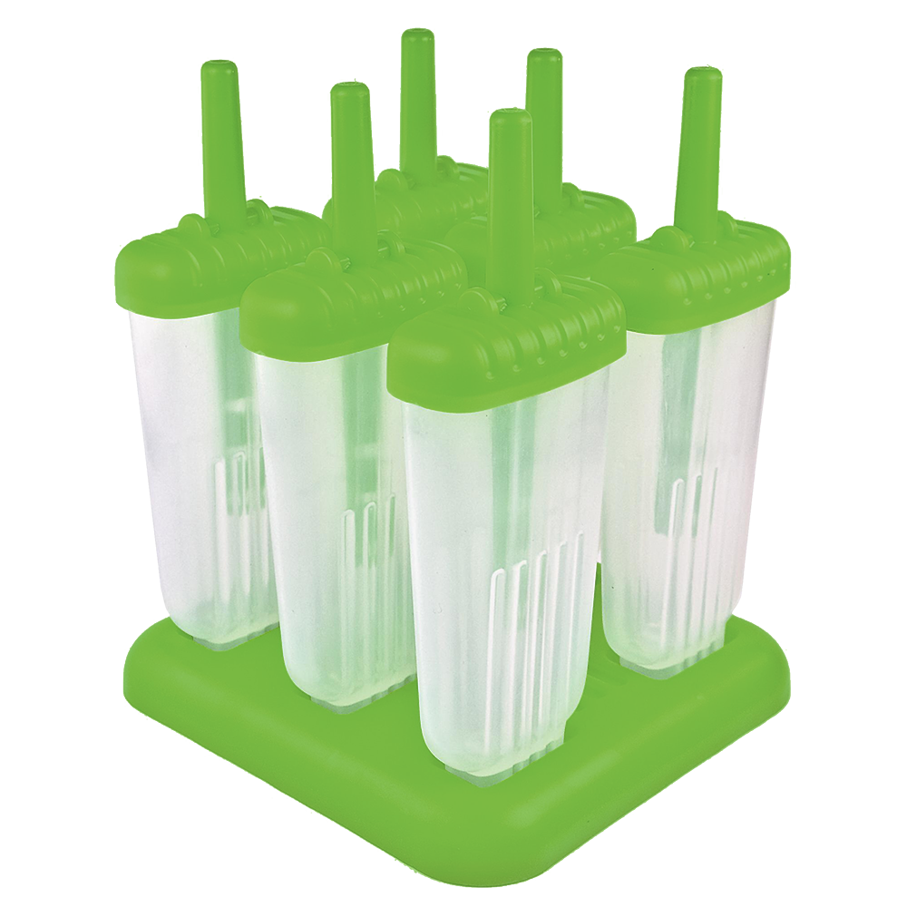 Appetito Groovy Ice Pop Mould Set 6 - Green