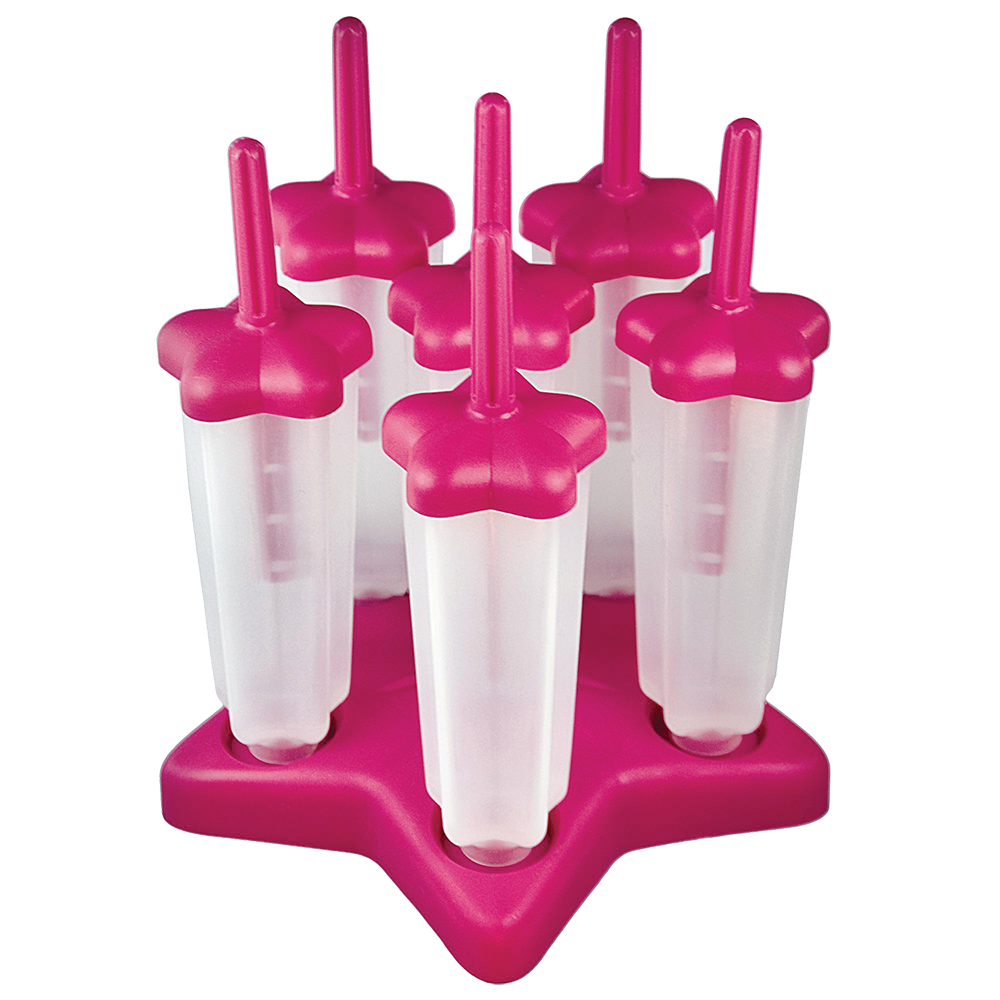 Appetito Star Ice Pop Mould Set of 6 – Fuchsia