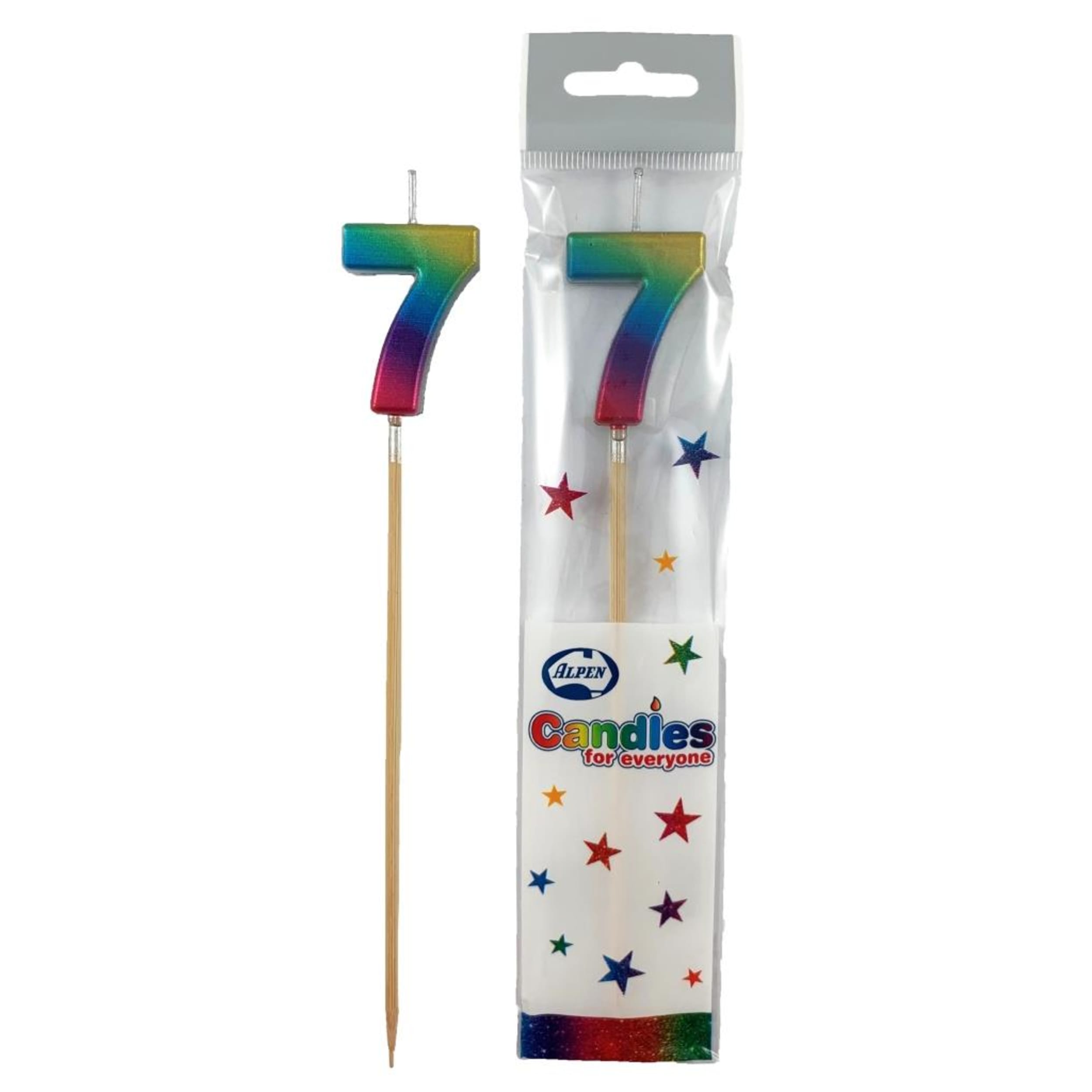 Occasions Rainbow Metallic Long Stick Candle #7