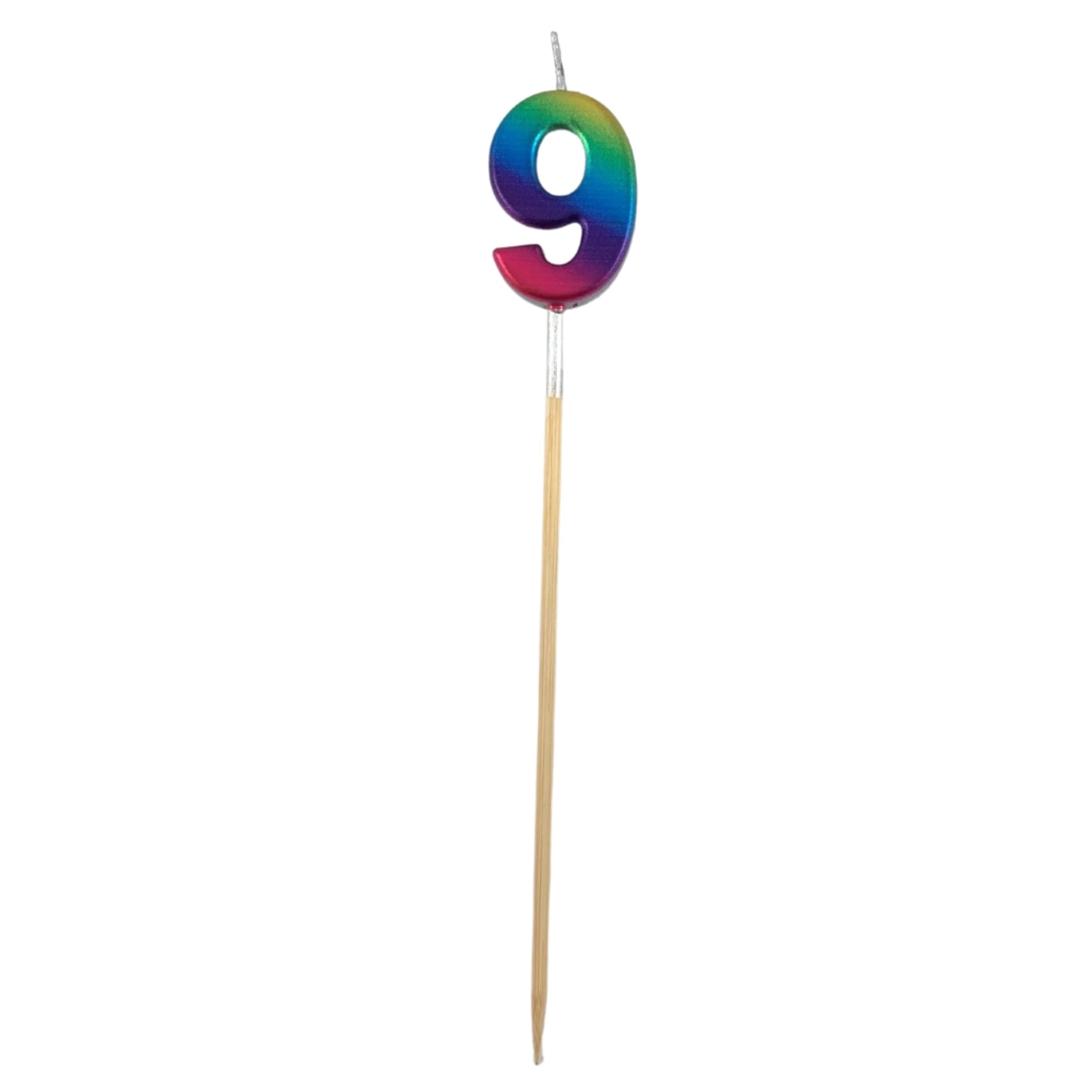 Occasions Rainbow Metallic Long Stick Candle #9