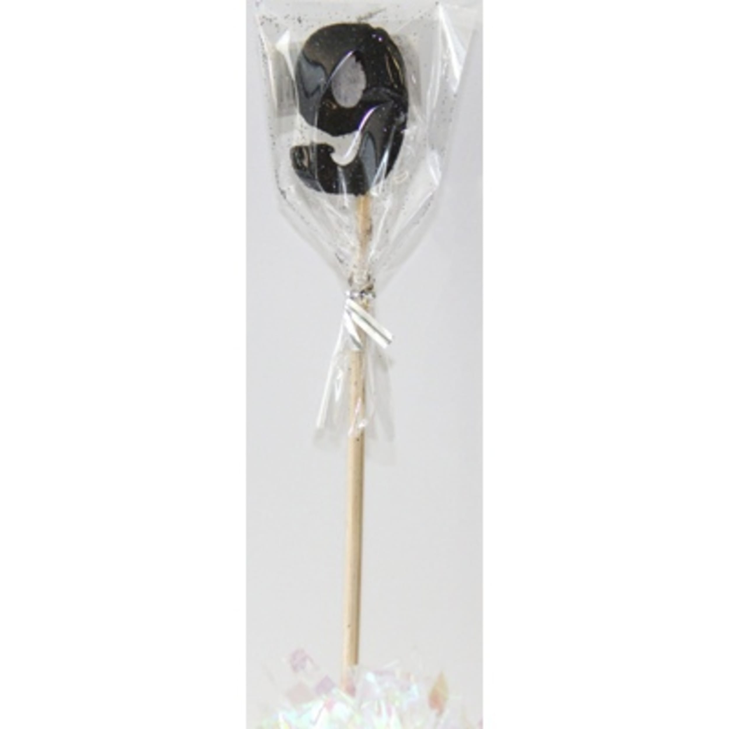 Occasions Black Glitter Long Stick Candle #9