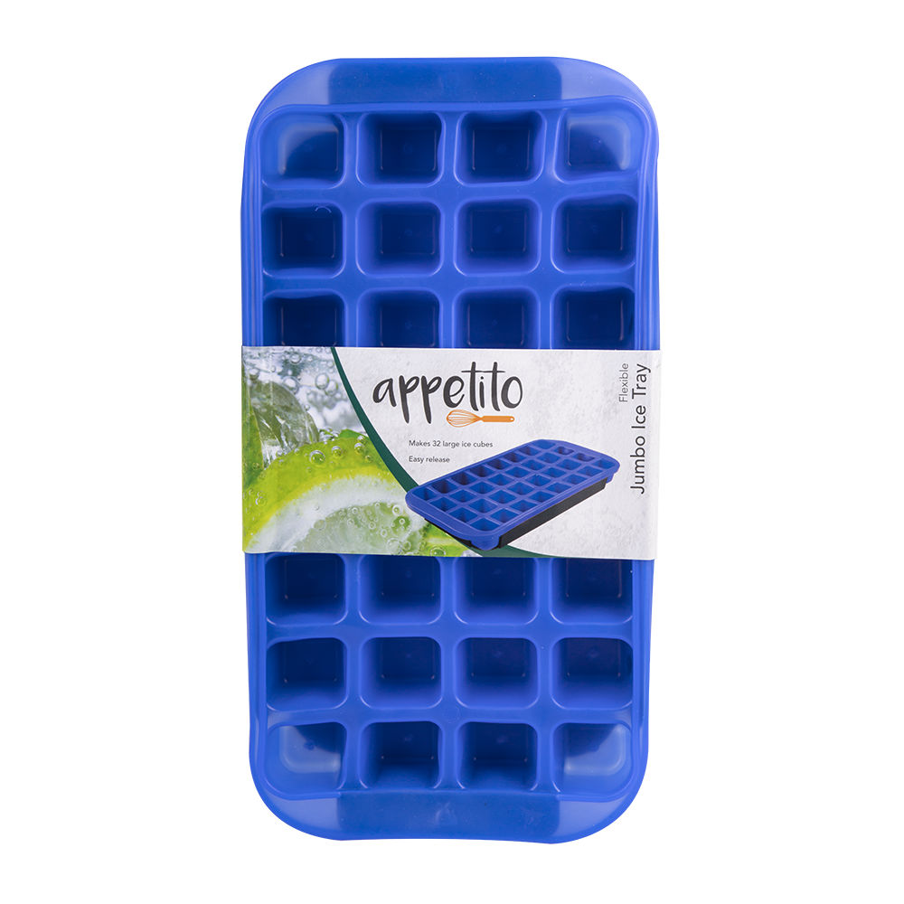 Appetito Flexible Jumbo Ice Cube Tray  - Blue