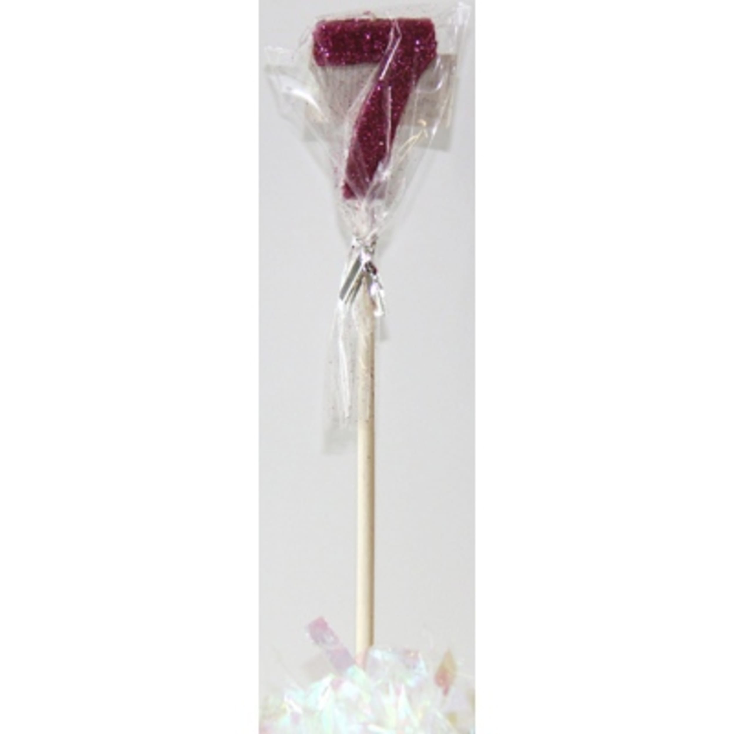 Occasions Pink Glitter Long Stick Candle #7