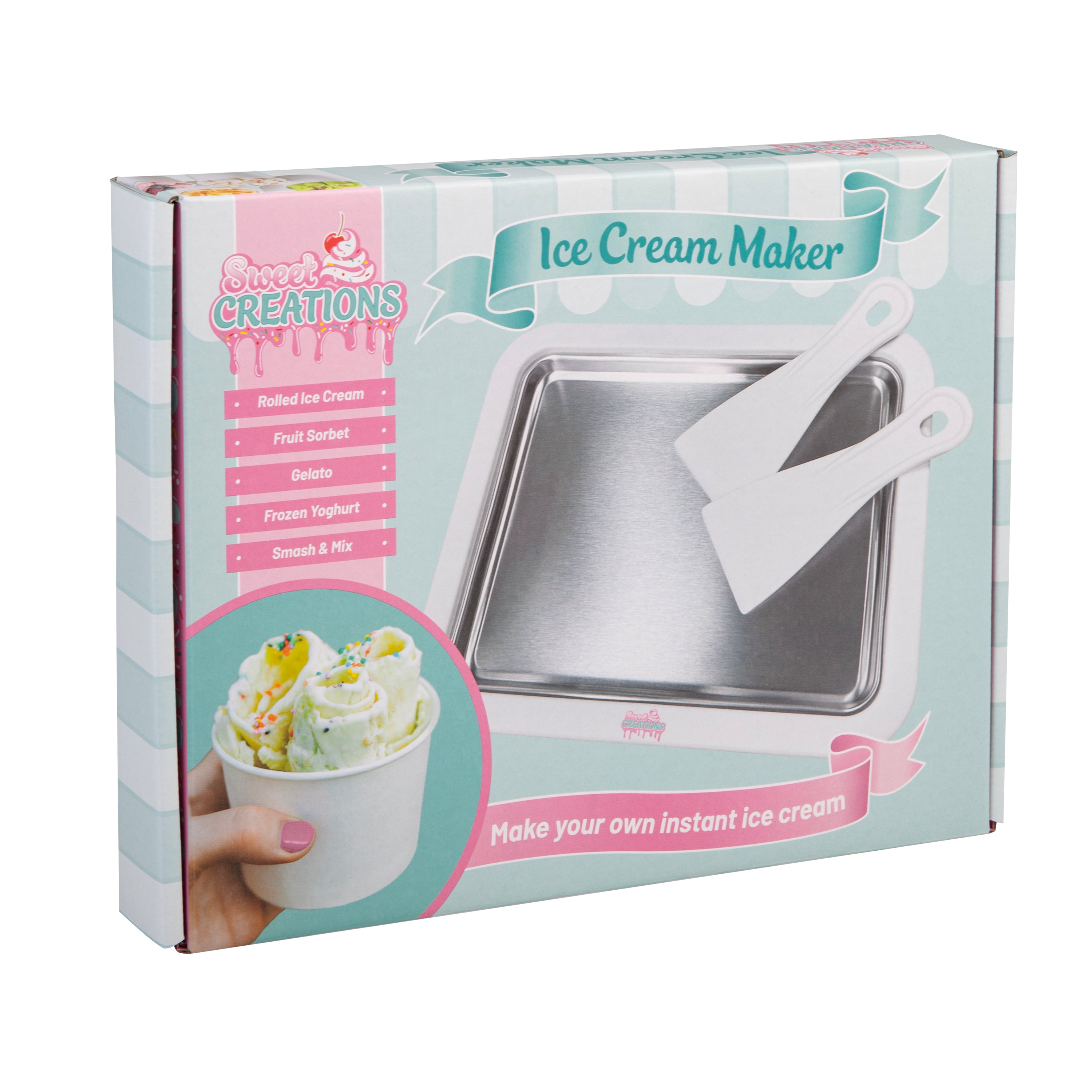 Sweet Creations Stainless Steel Ice Cream Maker – White