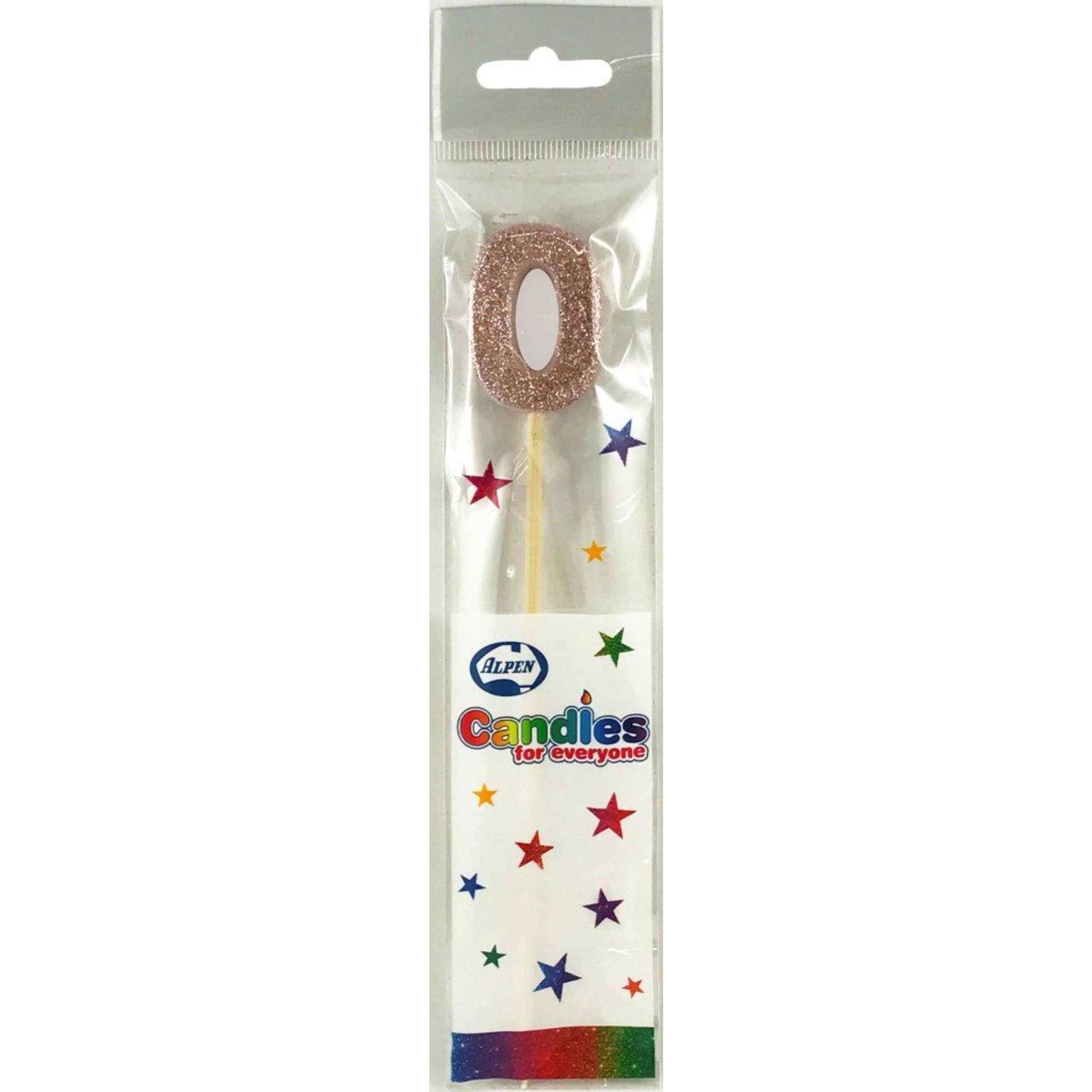 Occasions Rose Gold Glitter Long Stick Candle #0