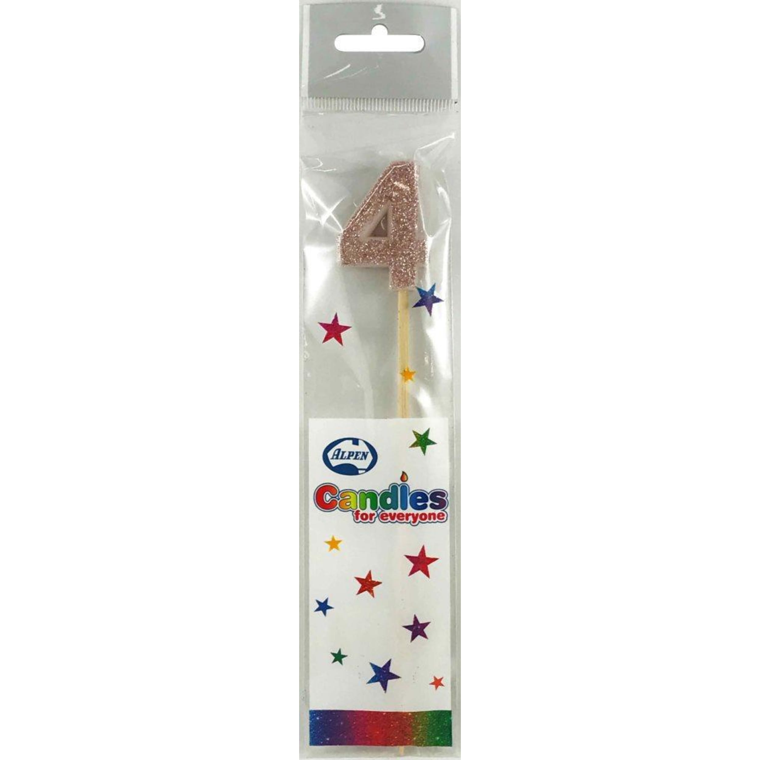 Occasions Rose Gold Glitter Long Stick Candle #4