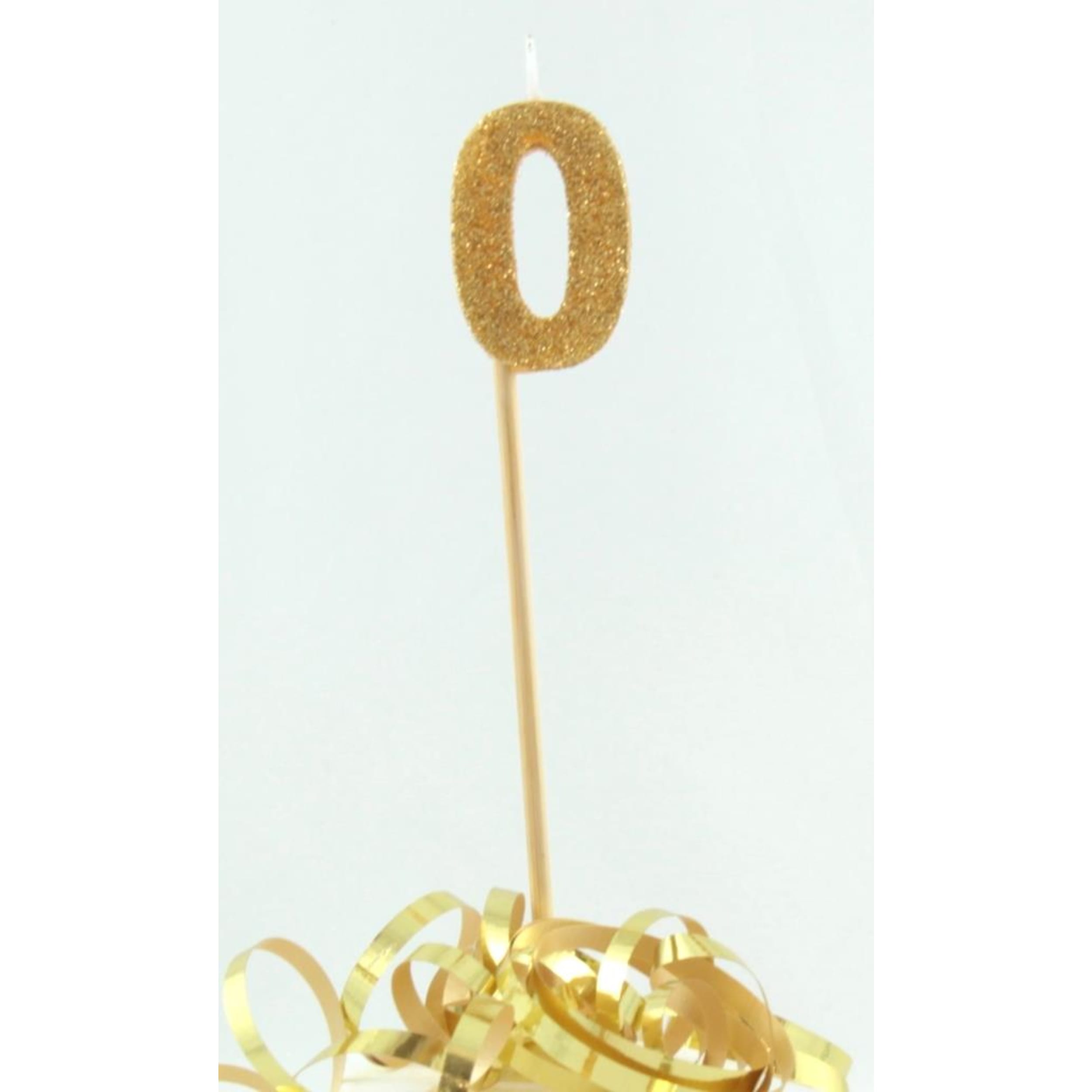 Occasions Gold Glitter Long Stick Candle #0