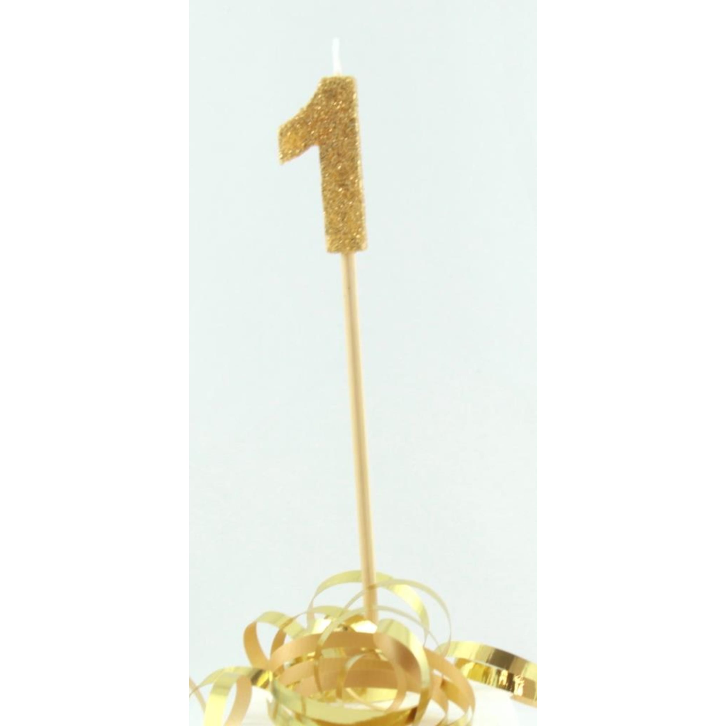 Occasions Gold Glitter Long Stick Candle #1