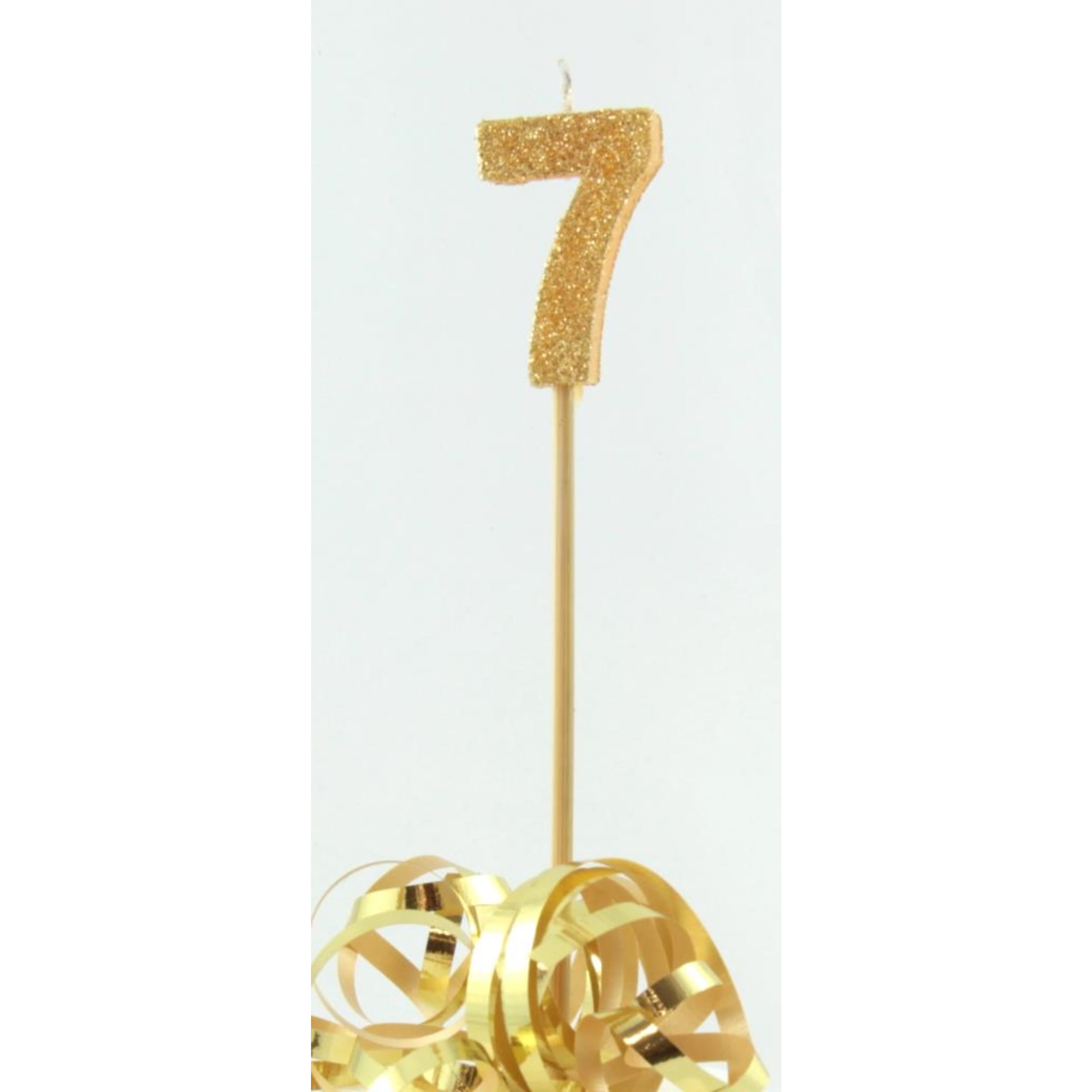 Occasions Gold Glitter Long Stick Candle #7