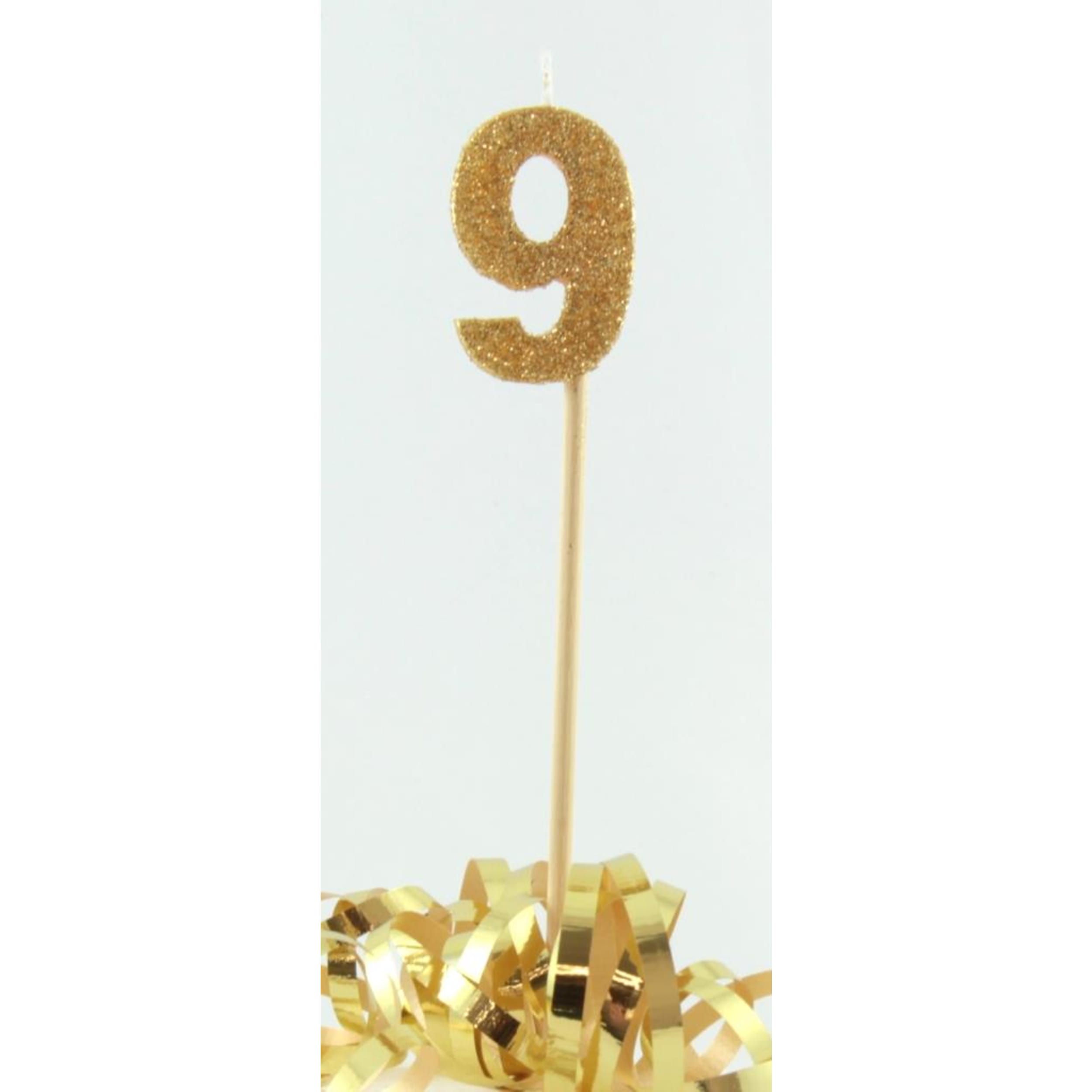 Occasions Gold Glitter Long Stick Candle #9