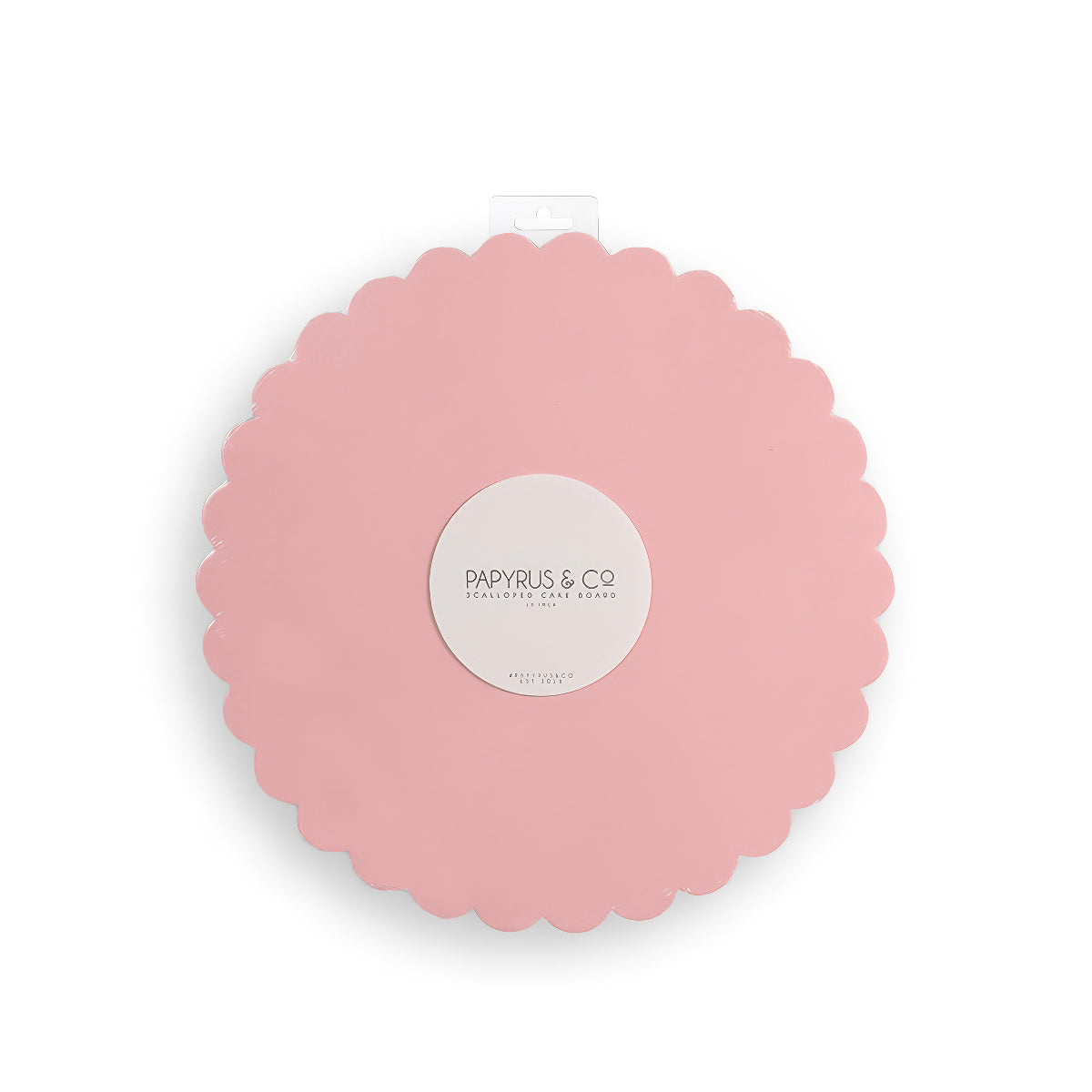 Papyrus Cake Board Scalloped Pastel Pink 10in