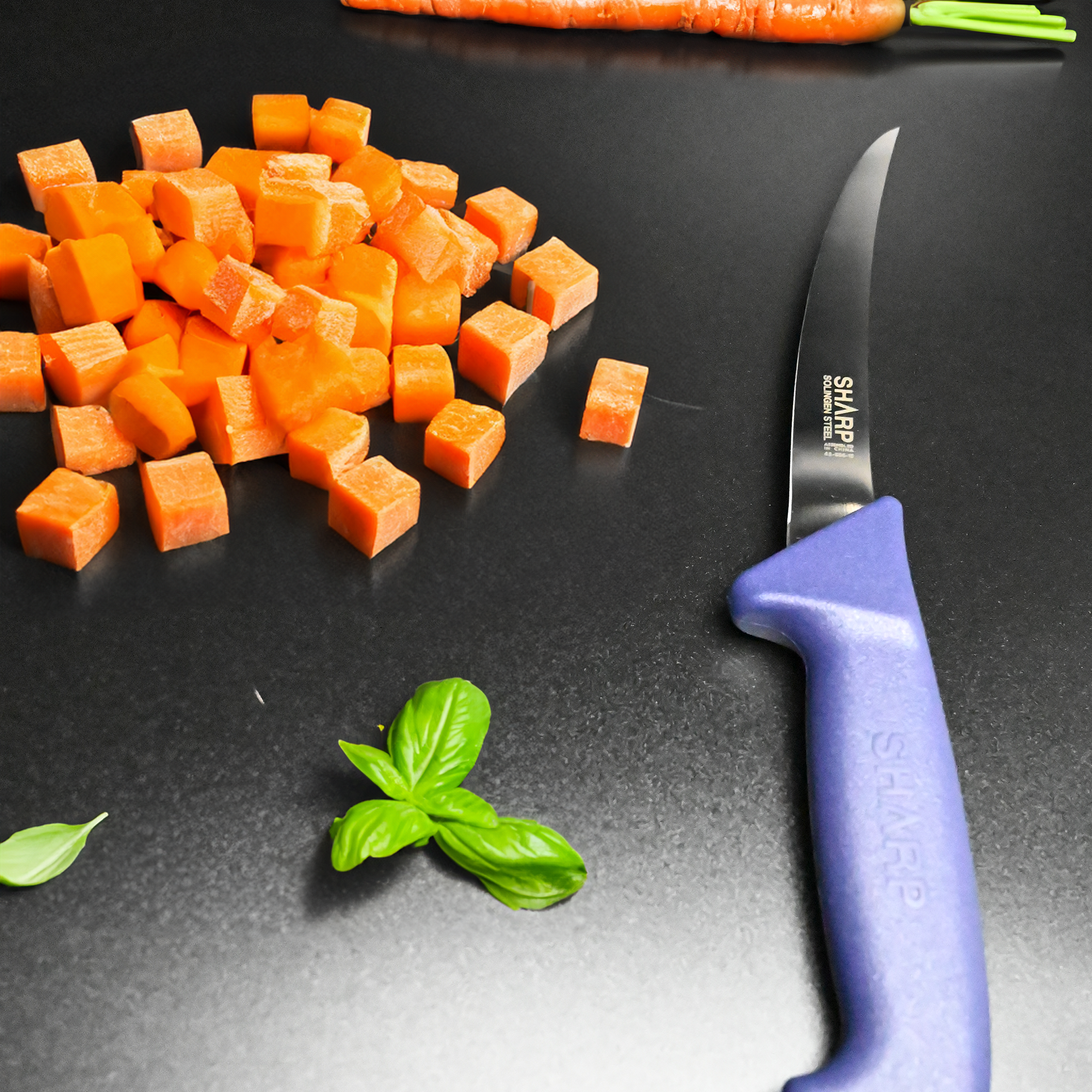 SHARP Boning Knife  Narrow Curved Blade  15cm - Blue