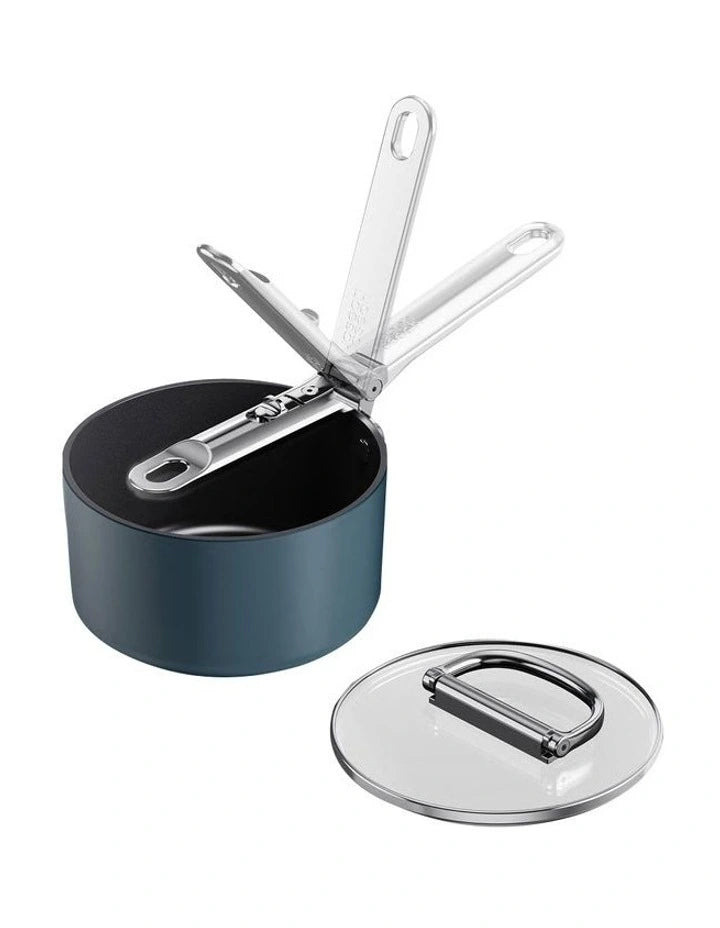 Joseph Joseph Space 15 Cm (1.4 Qt) Non-Stick Saucepan With Folding  Handle And Lid