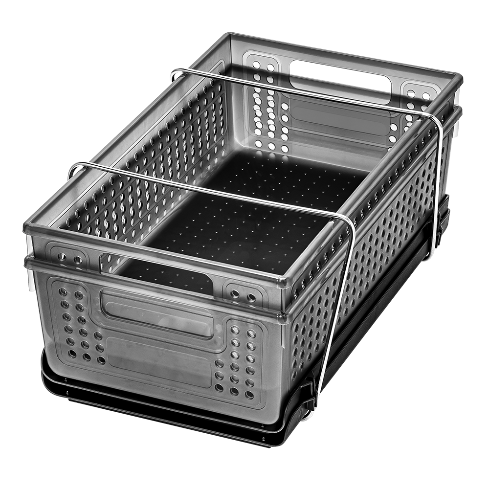 Madesmart Two Level Storage with Dividers - Carbon