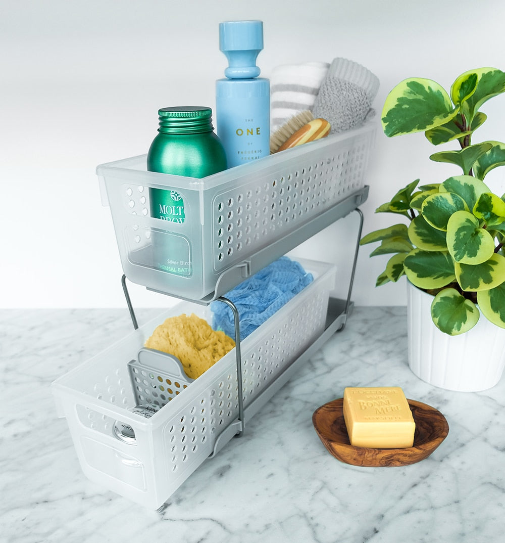 Madesmart Mini 2-Tier Organiser - Grey