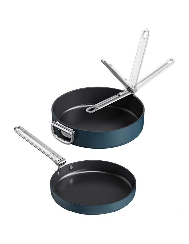 Joseph Joseph Space 2-Piece Non-Stick Frying Pan Set With Folding  Handles