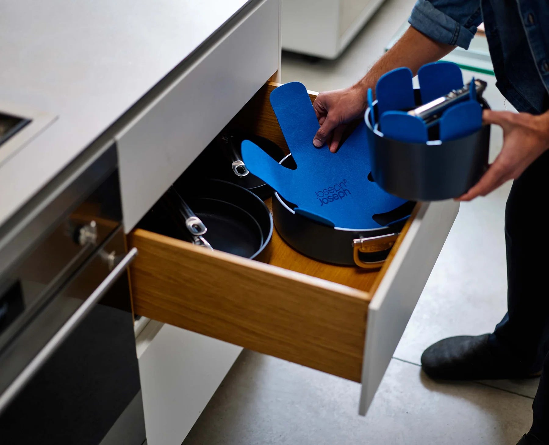 Joseph Joseph Space Set Of 3 Felt Pan Protectors