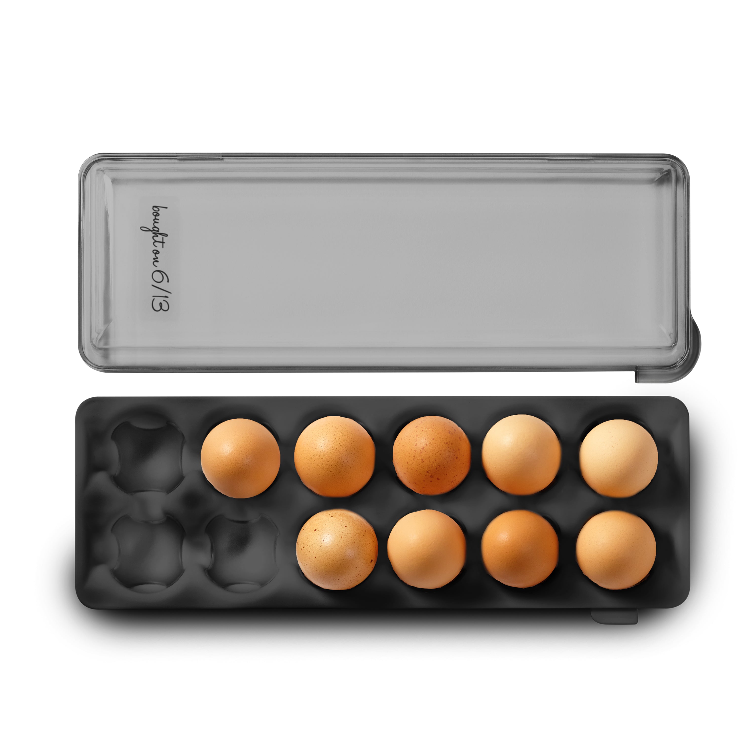 Madesmart 12 Egg Holder with Snap-On Lid - Carbon