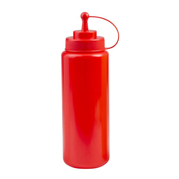 Trenton Squeeze Bottle with Cap (1.0lt - Red)