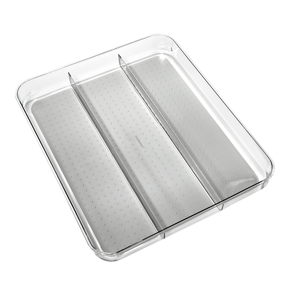 Madesmart Clear Soft Grip Utensil Tray 40 x 32.7 x 4.8cm - Grey