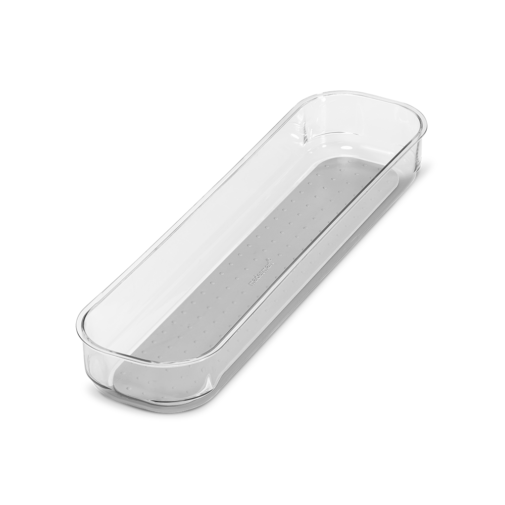 Madesmart Clear Soft Grip Bin 36.2 x 9.4 x 4.8cm - Grey