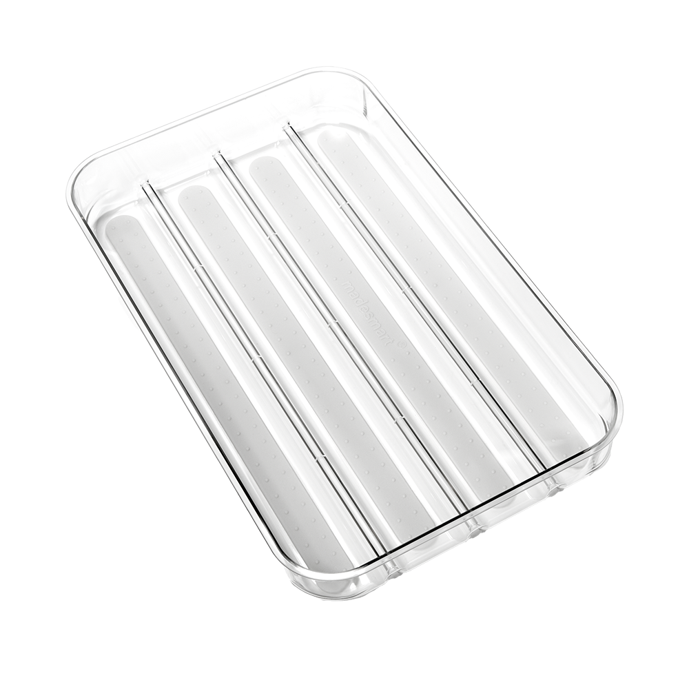 Madesmart Clear Soft Grip In-Drawer Spice Organiser - Grey