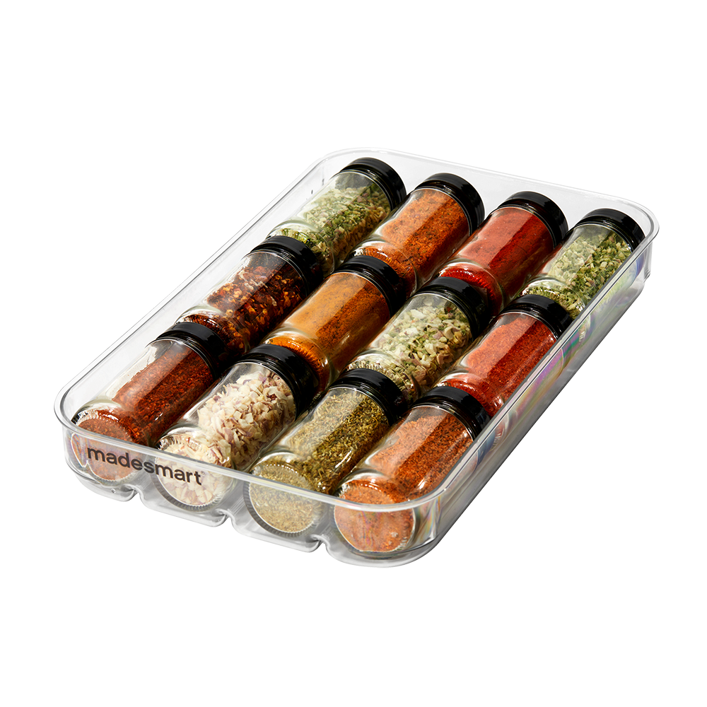 Madesmart Clear Soft Grip In-Drawer Spice Organiser - Grey