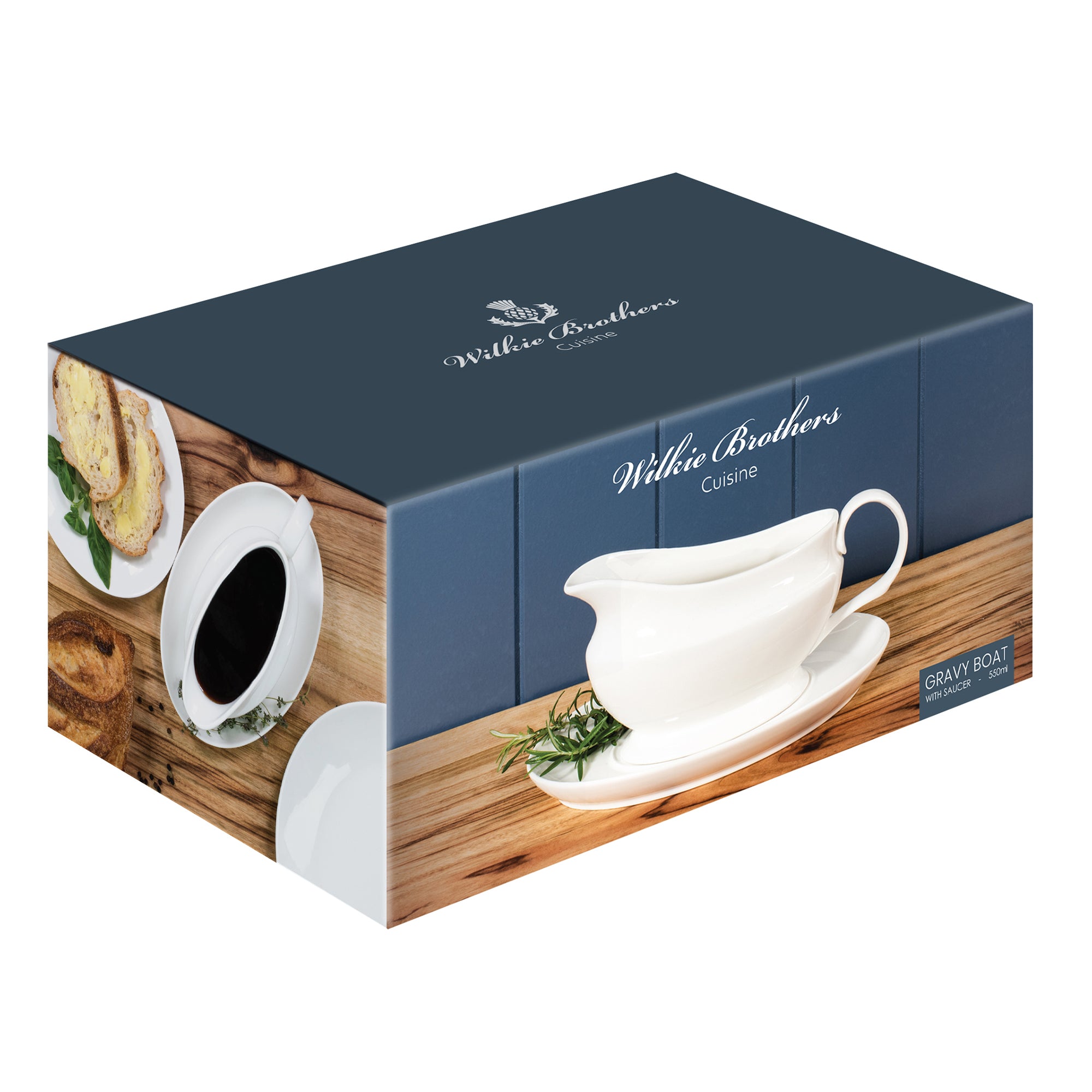 Wilkie Brothers Gravy Boat with Saucer, 550ml