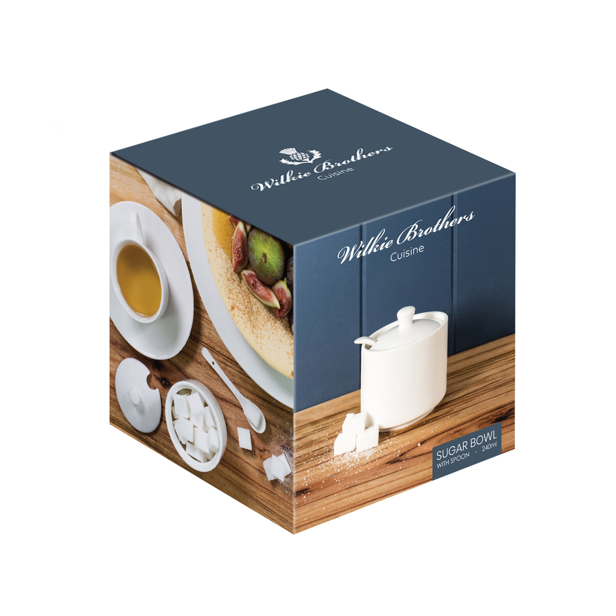 Wilkie Brothers Straight Sugar Bowl with Spoon, 240ml